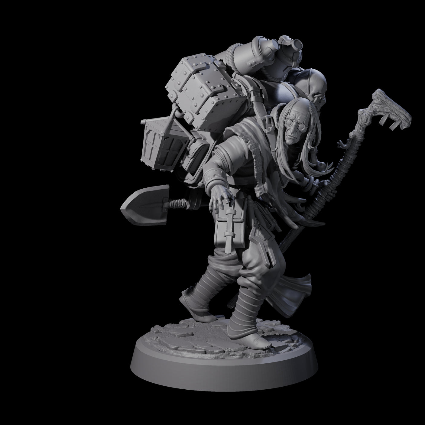 Veteran Graverobber Human Warrior Miniature for Dungeons and Dragons, Pathfinder or other TTRPGs
