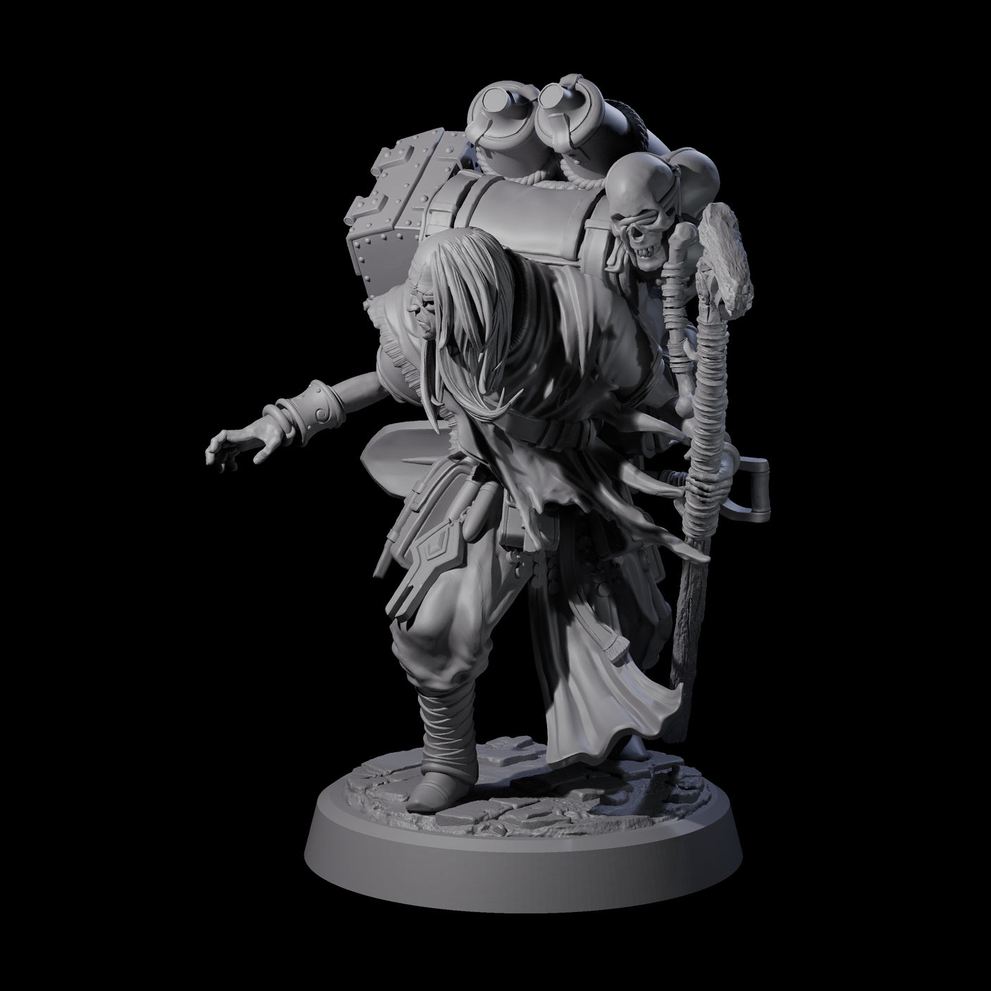 Veteran Graverobber Human Warrior Miniature for Dungeons and Dragons, Pathfinder or other TTRPGs