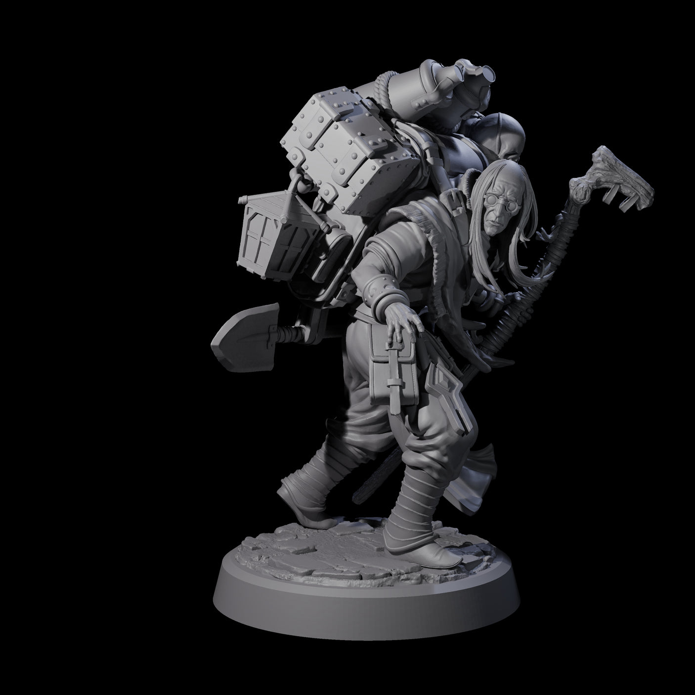 Veteran Graverobber Human Warrior Miniature for Dungeons and Dragons, Pathfinder or other TTRPGs
