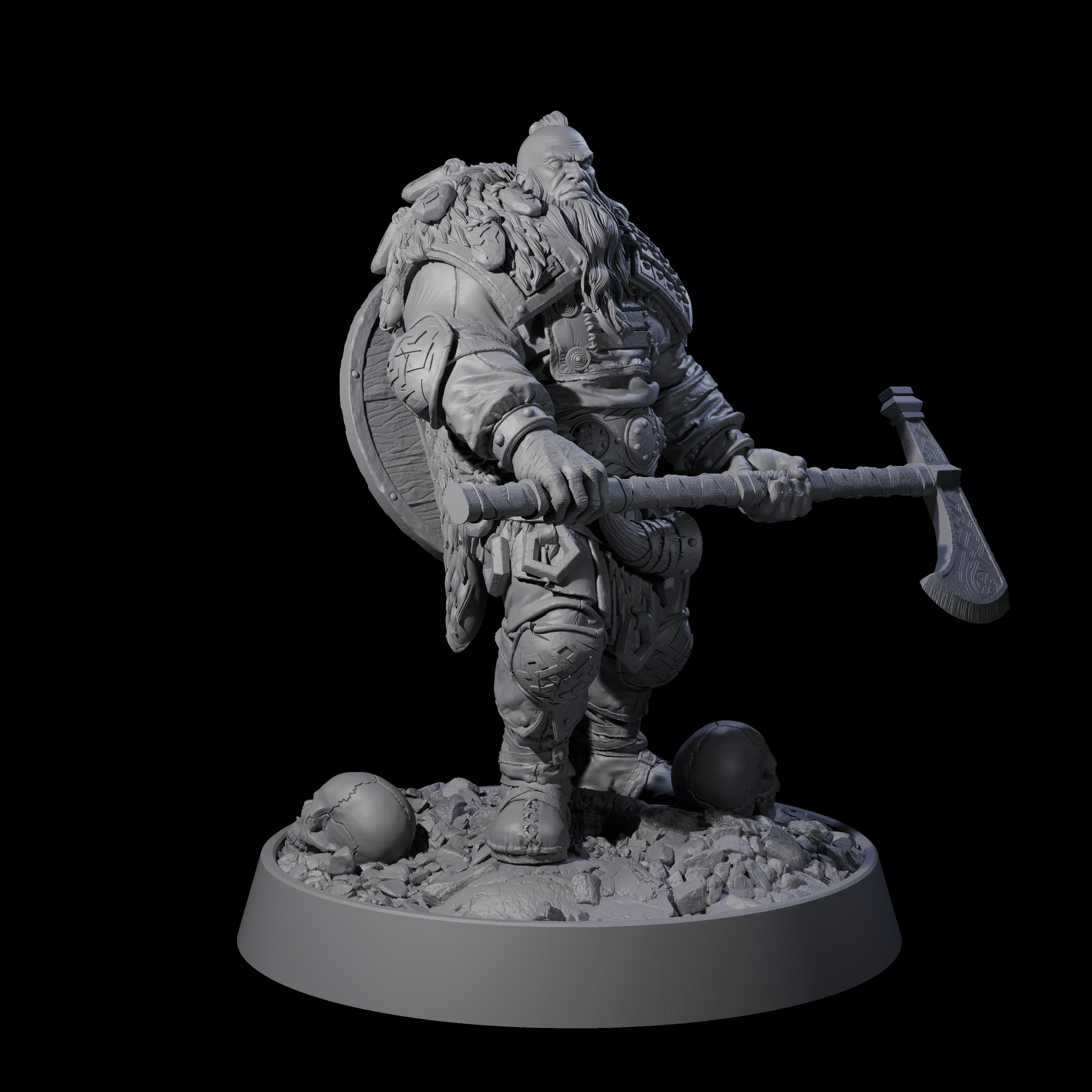 Veteran Viking Warrior B Miniature for Dungeons and Dragons, Pathfinder or other TTRPGs