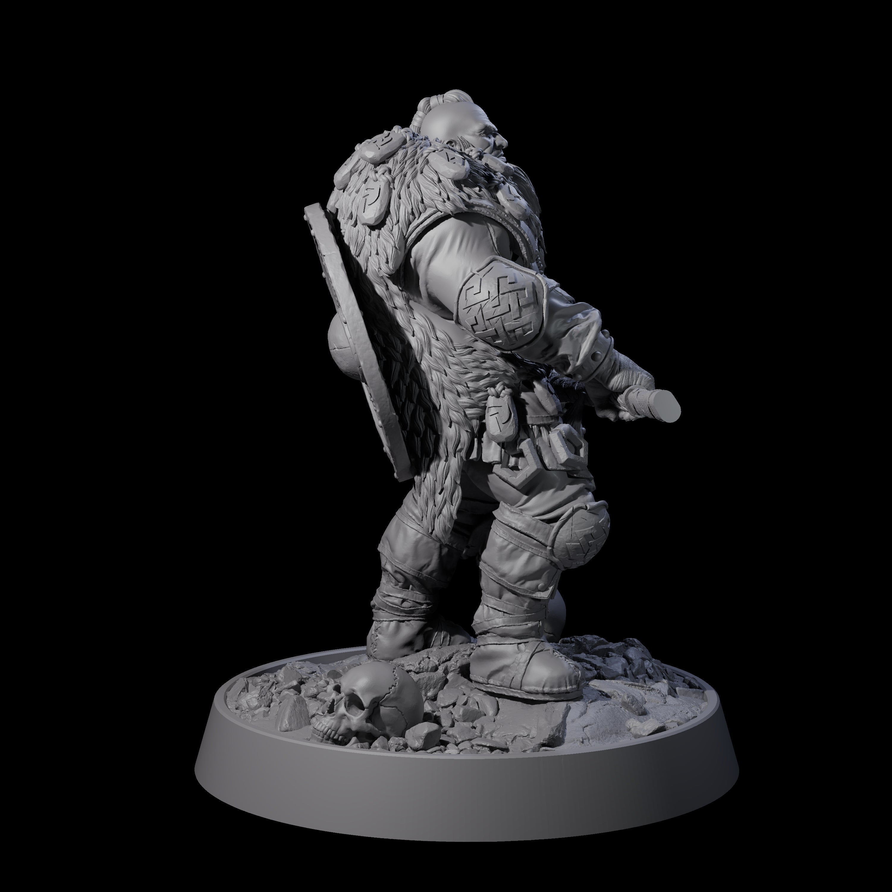 Veteran Viking Warrior B Miniature for Dungeons and Dragons, Pathfinder or other TTRPGs