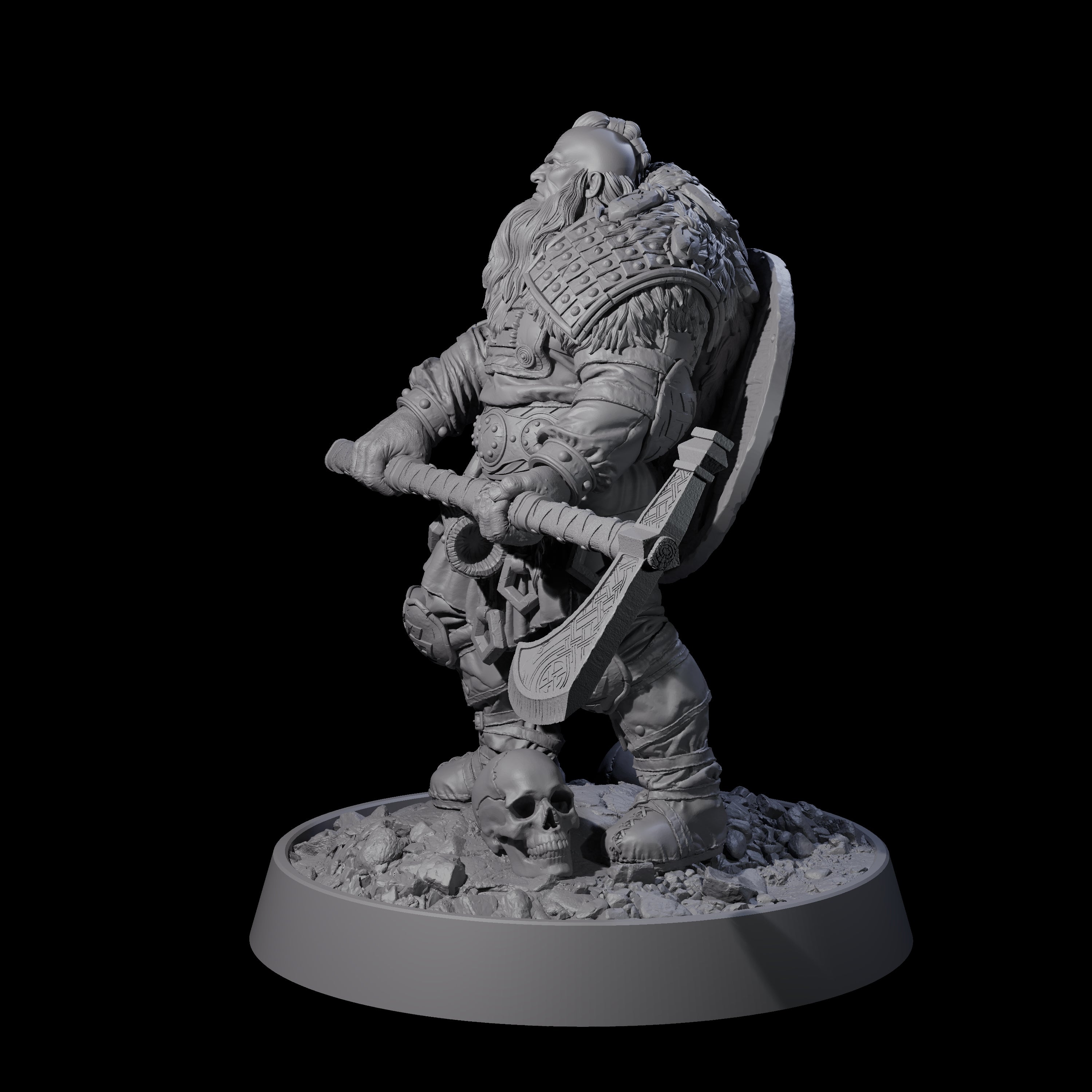 Veteran Viking Warrior B Miniature for Dungeons and Dragons, Pathfinder or other TTRPGs
