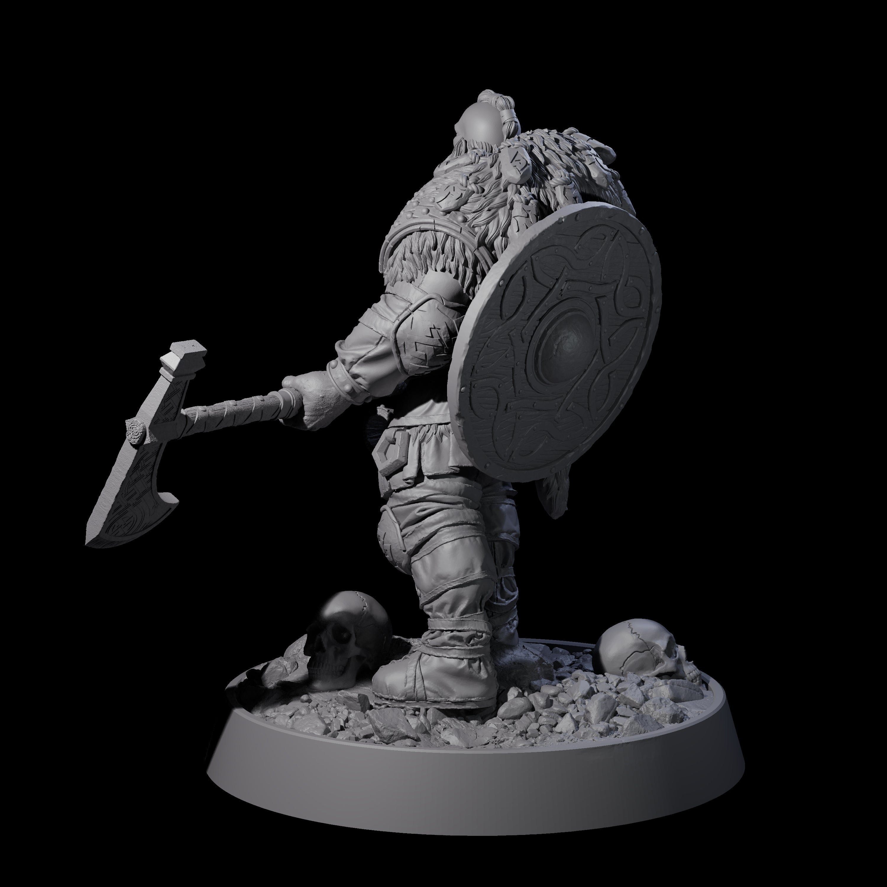 Veteran Viking Warrior B Miniature for Dungeons and Dragons, Pathfinder or other TTRPGs