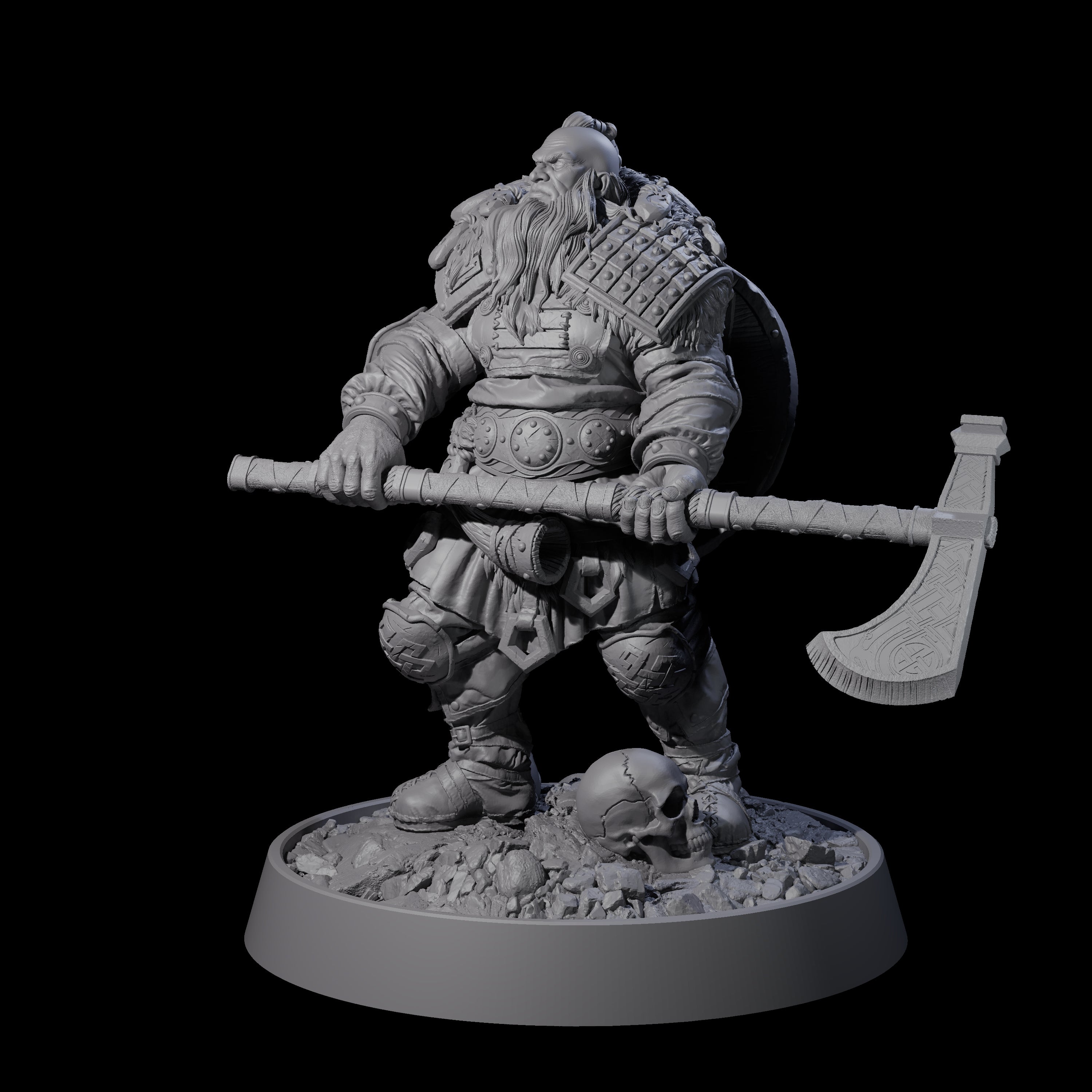 Veteran Viking Warrior B Miniature for Dungeons and Dragons, Pathfinder or other TTRPGs