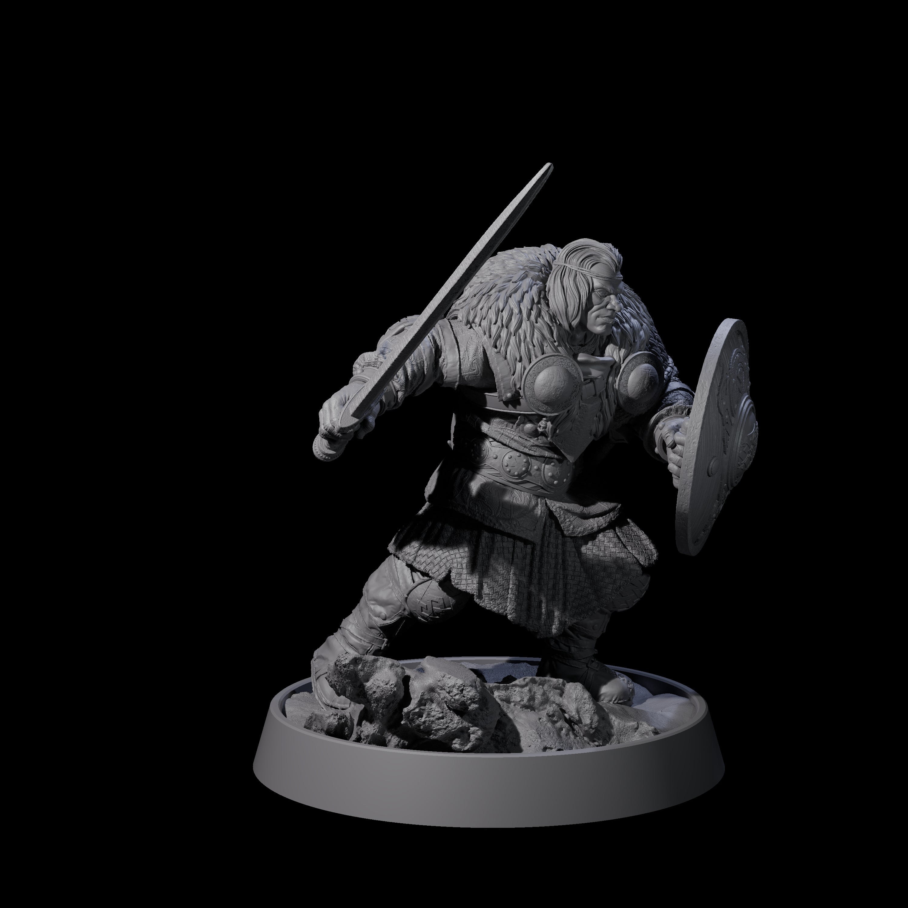 Veteran Viking Warrior C Miniature for Dungeons and Dragons, Pathfinder or other TTRPGs