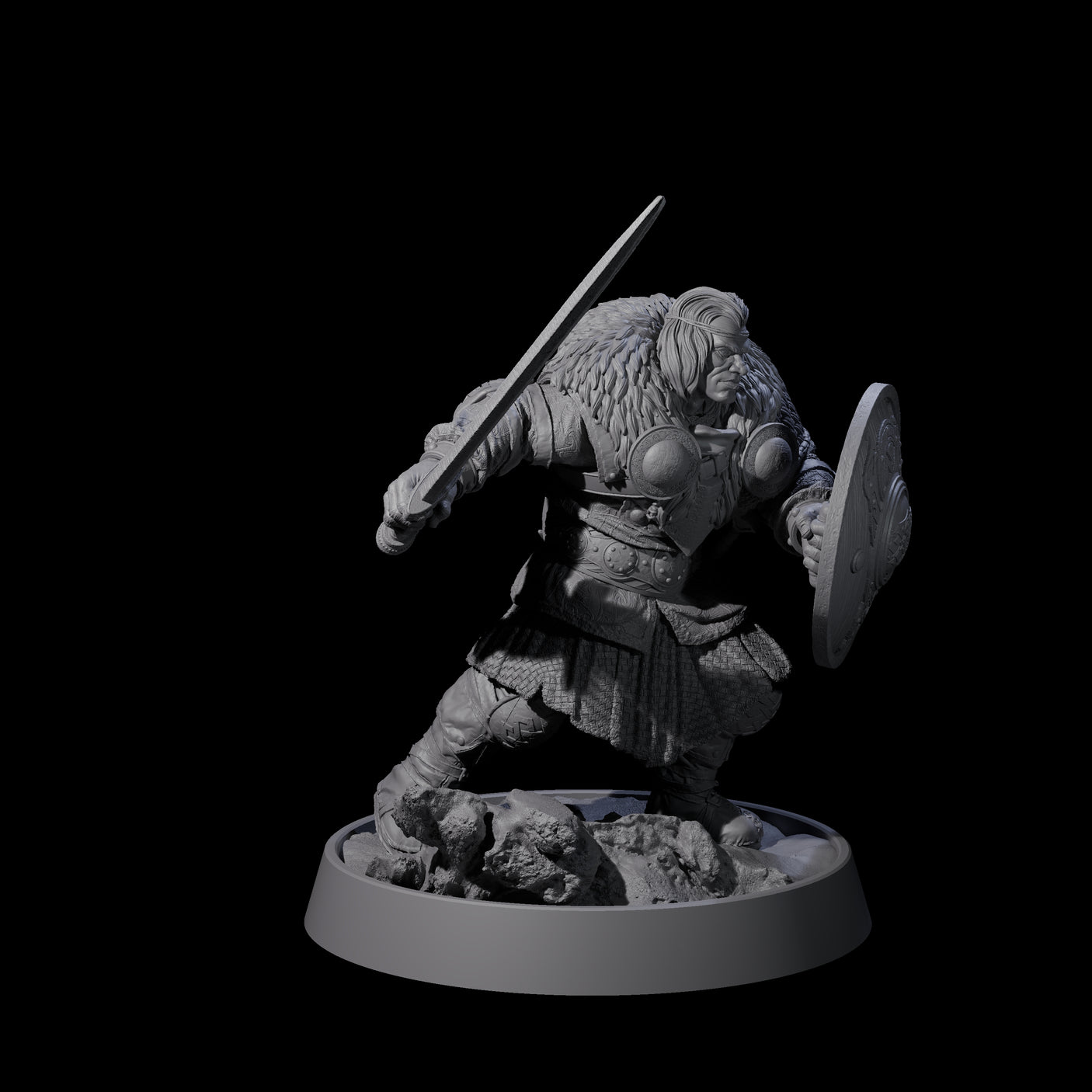 Veteran Viking Warrior C Miniature for Dungeons and Dragons, Pathfinder or other TTRPGs
