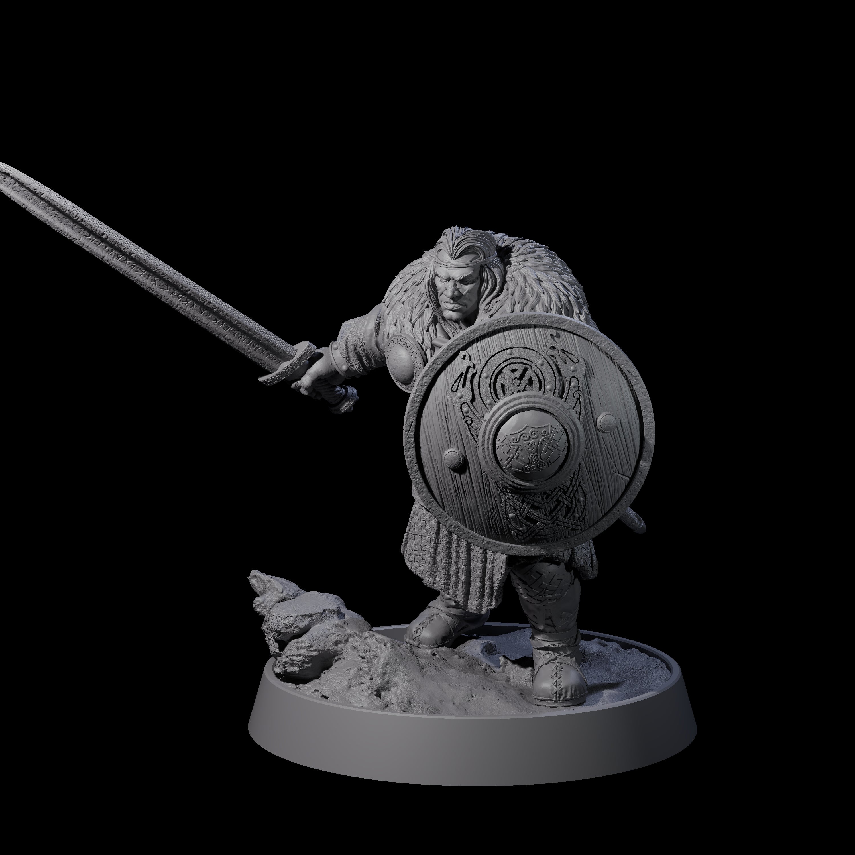Veteran Viking Warrior C Miniature for Dungeons and Dragons, Pathfinder or other TTRPGs