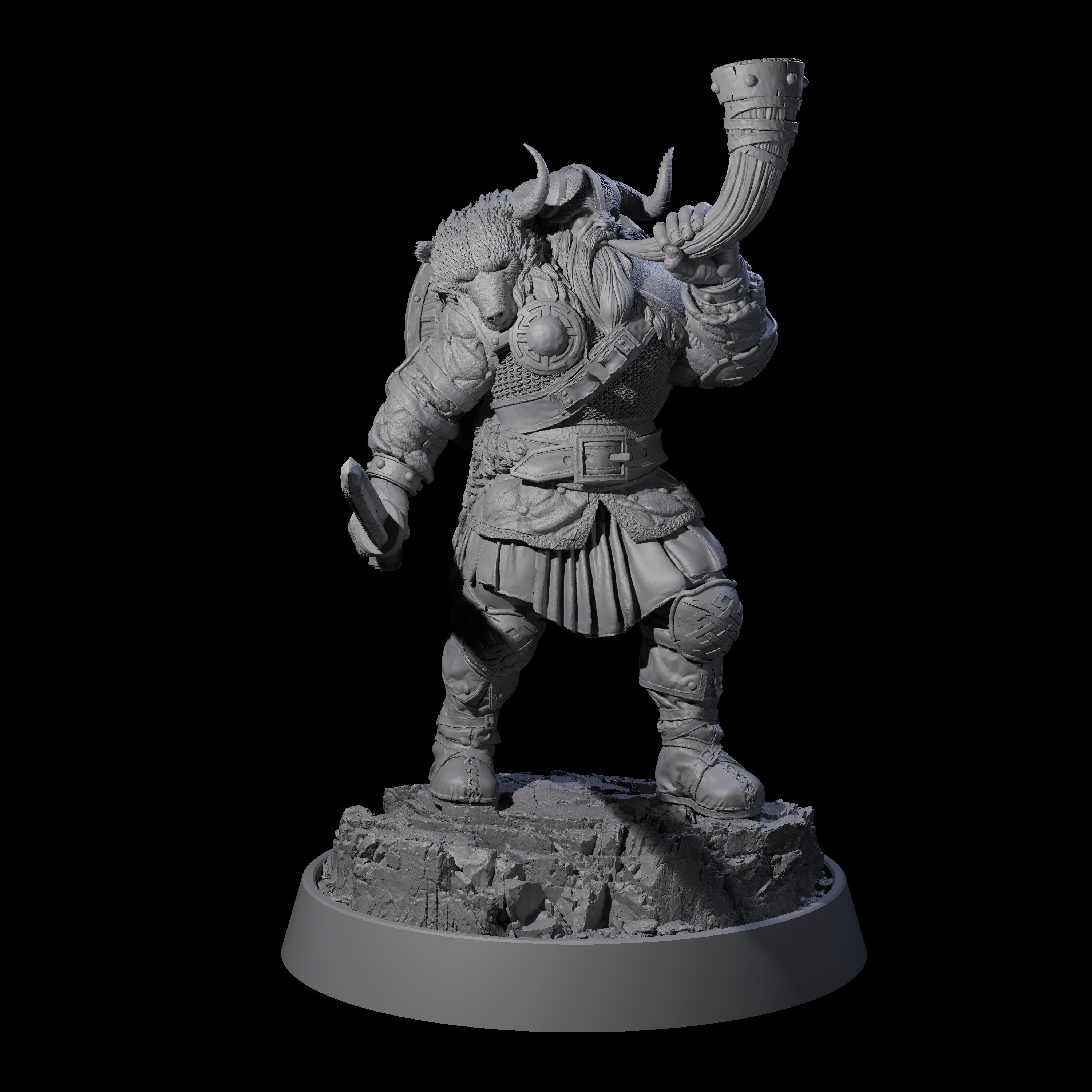 Veteran Viking Warrior D Miniature for Dungeons and Dragons, Pathfinder or other TTRPGs