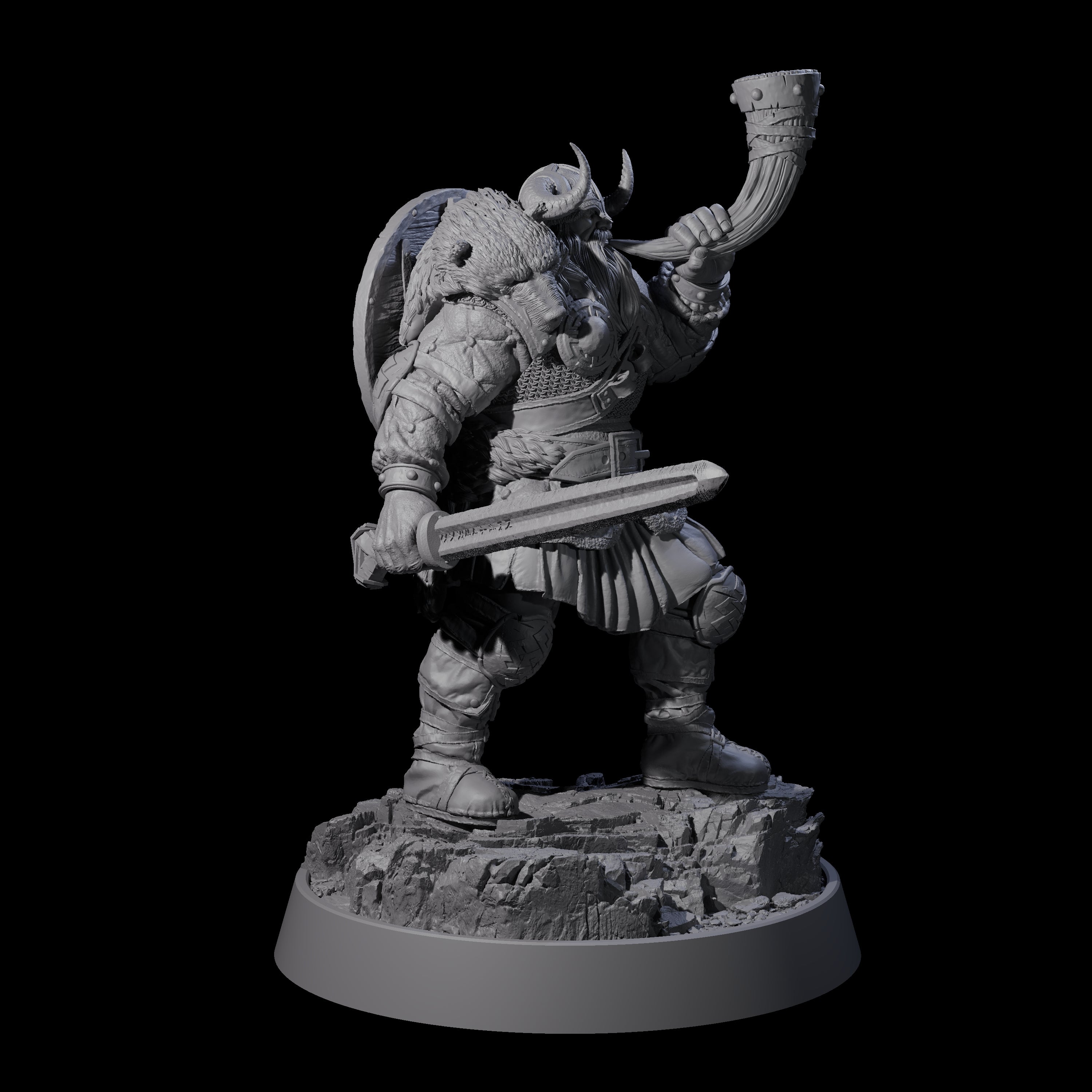 Veteran Viking Warrior D Miniature for Dungeons and Dragons, Pathfinder or other TTRPGs