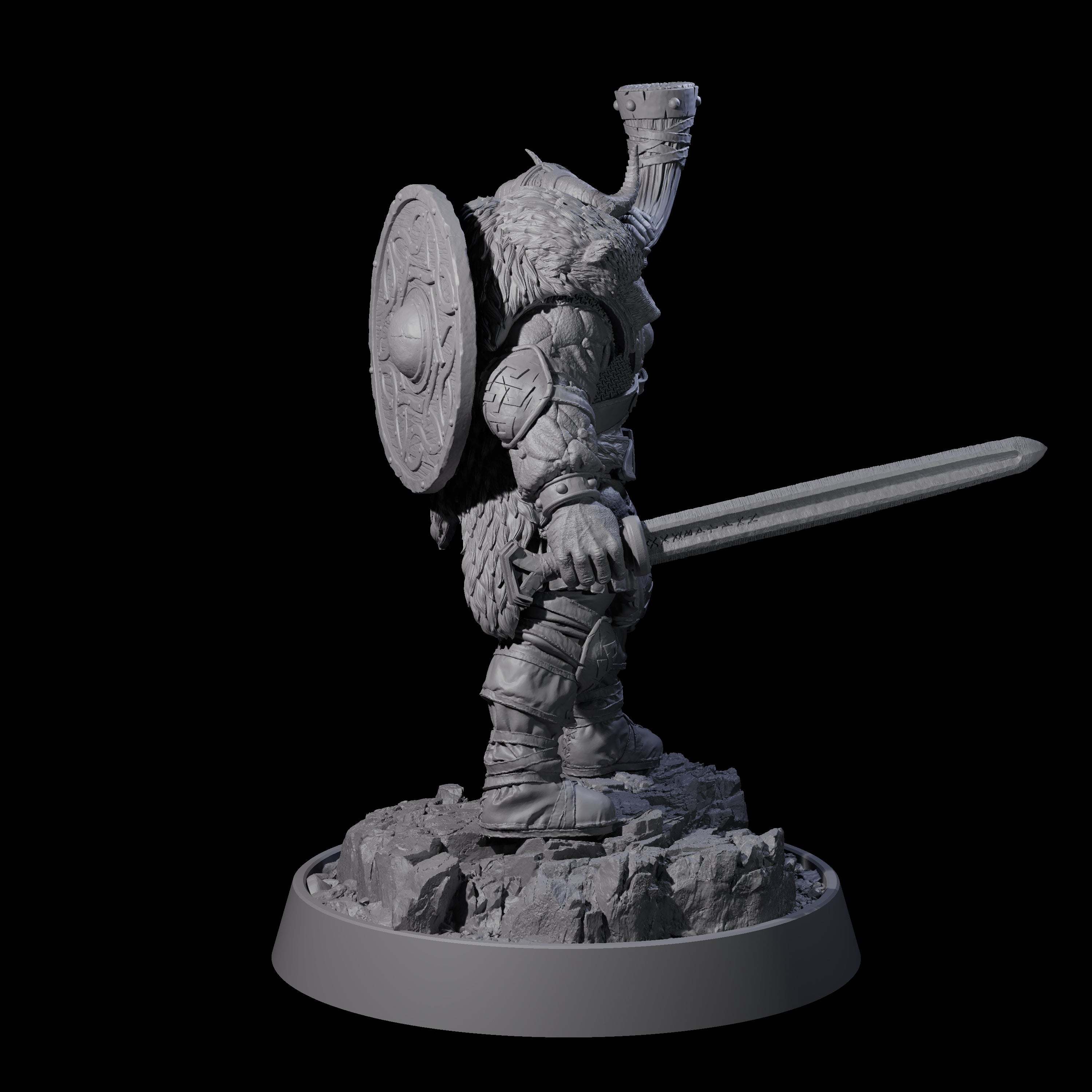 Veteran Viking Warrior D Miniature for Dungeons and Dragons, Pathfinder or other TTRPGs
