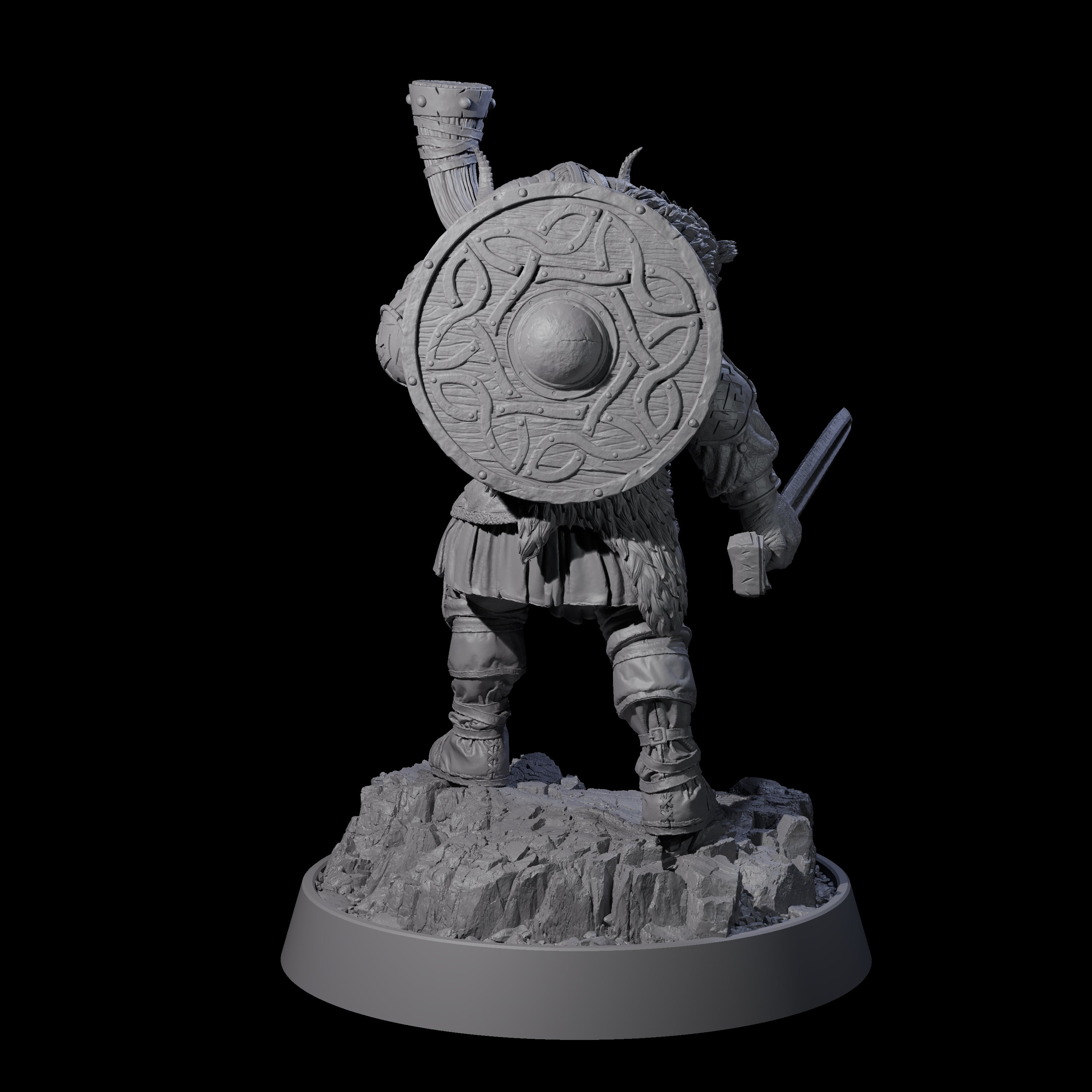 Veteran Viking Warrior D Miniature for Dungeons and Dragons, Pathfinder or other TTRPGs
