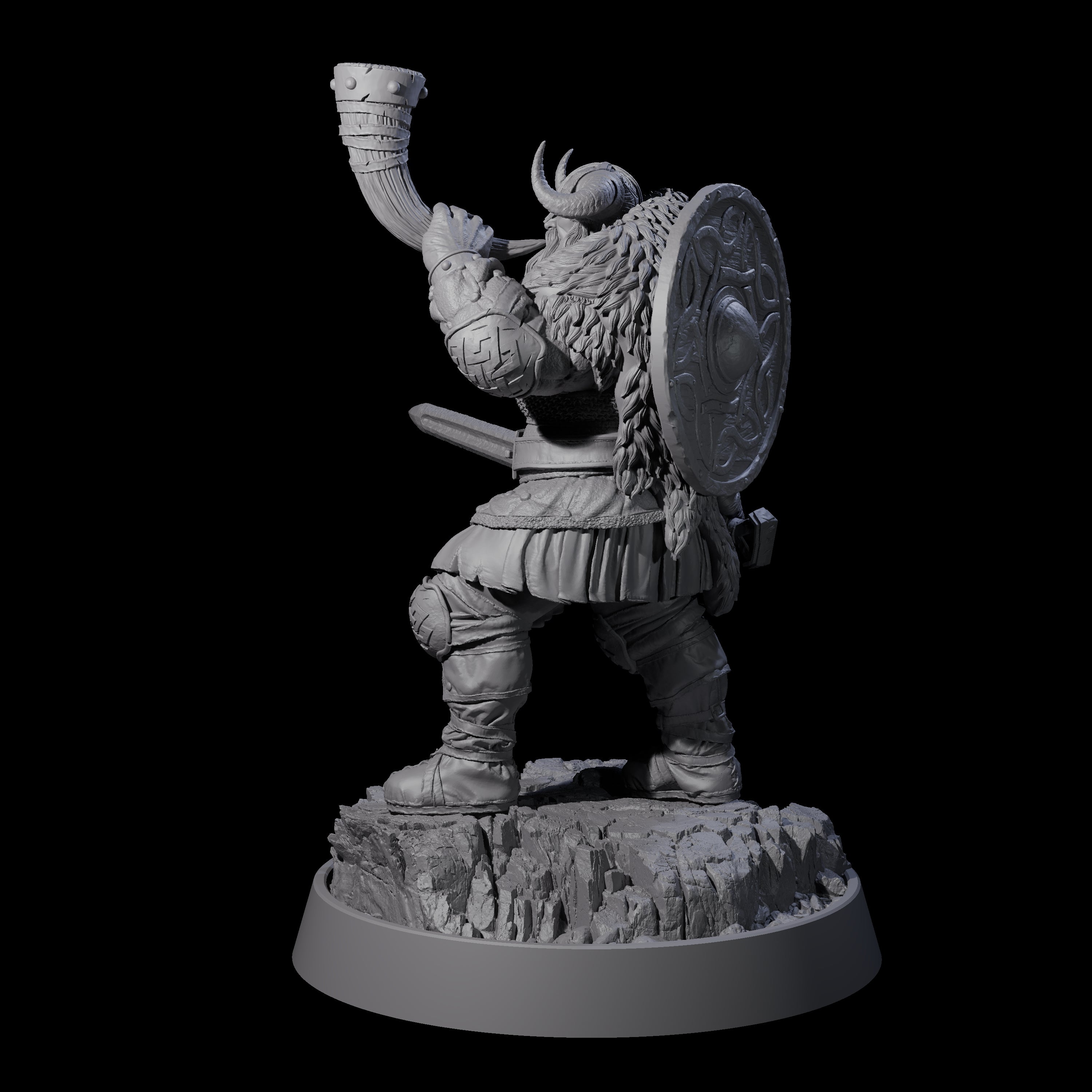 Veteran Viking Warrior D Miniature for Dungeons and Dragons, Pathfinder or other TTRPGs