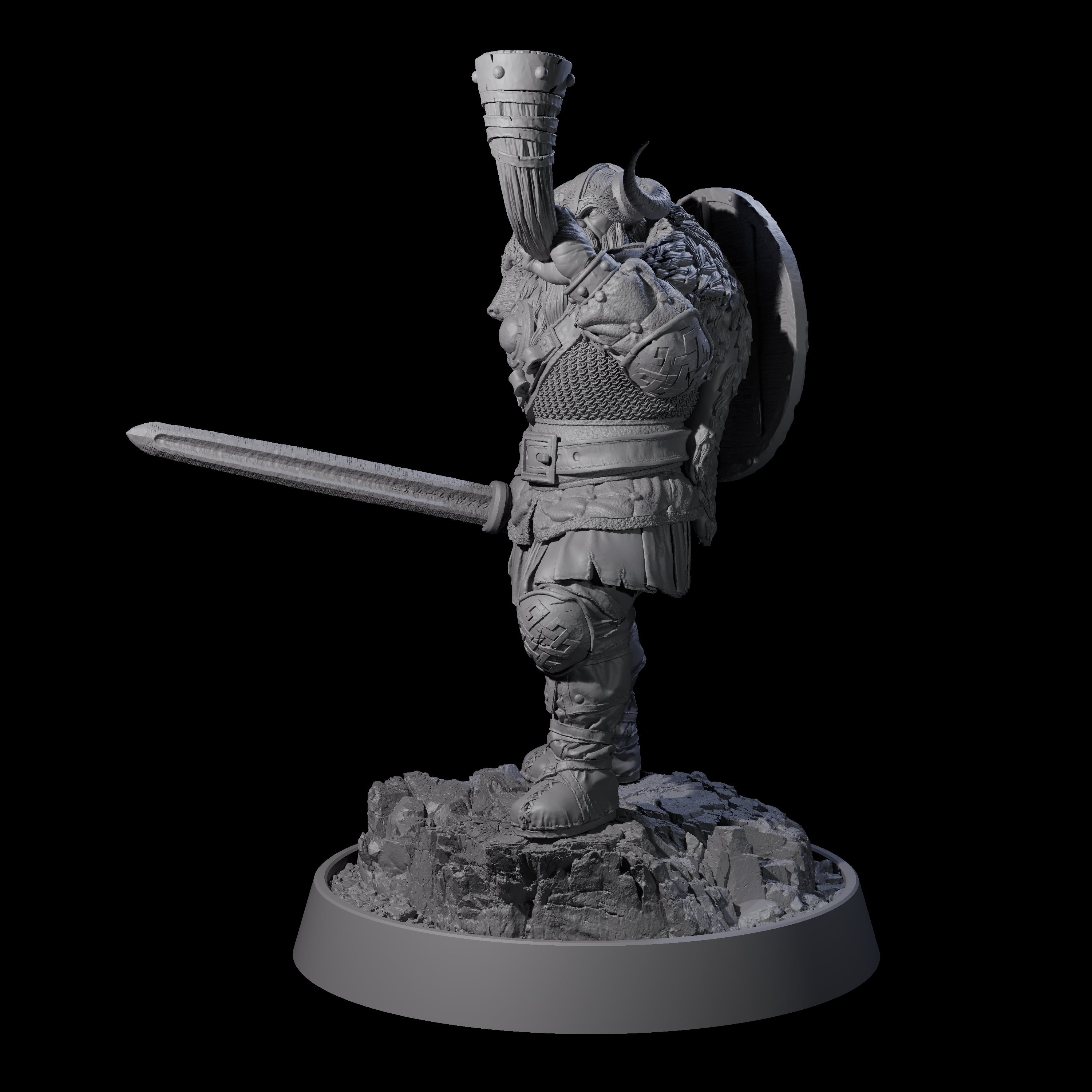 Veteran Viking Warrior D Miniature for Dungeons and Dragons, Pathfinder or other TTRPGs