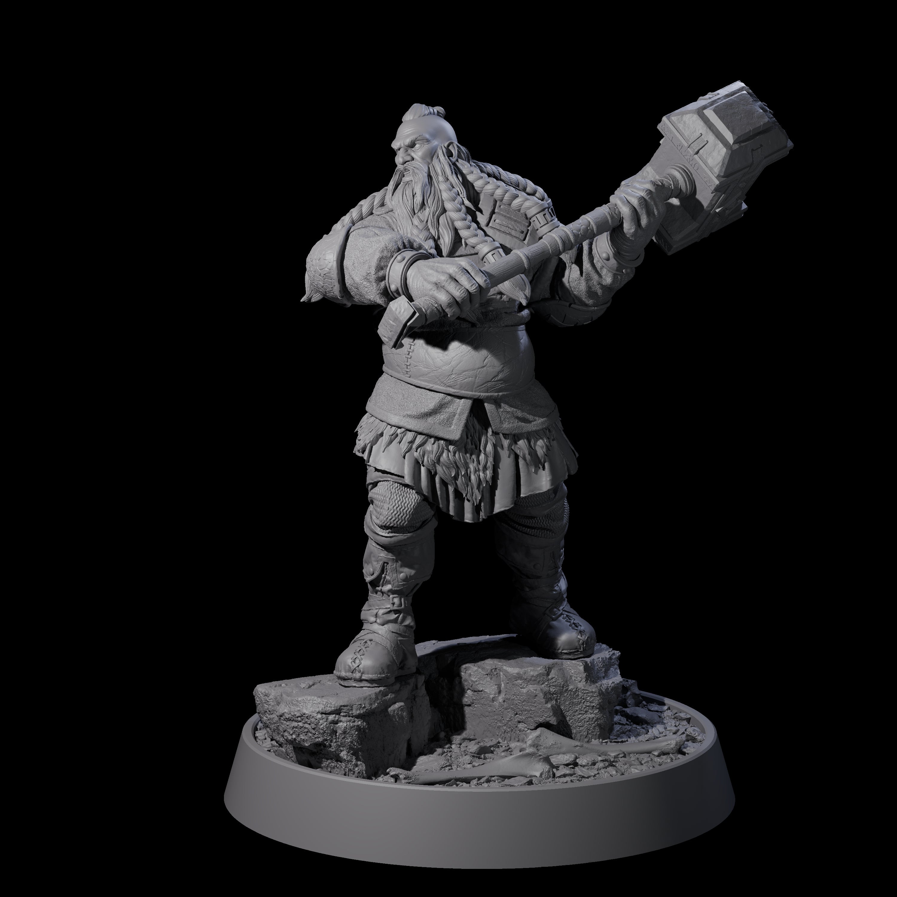 Veteran Viking Warrior F Miniature for Dungeons and Dragons, Pathfinder or other TTRPGs