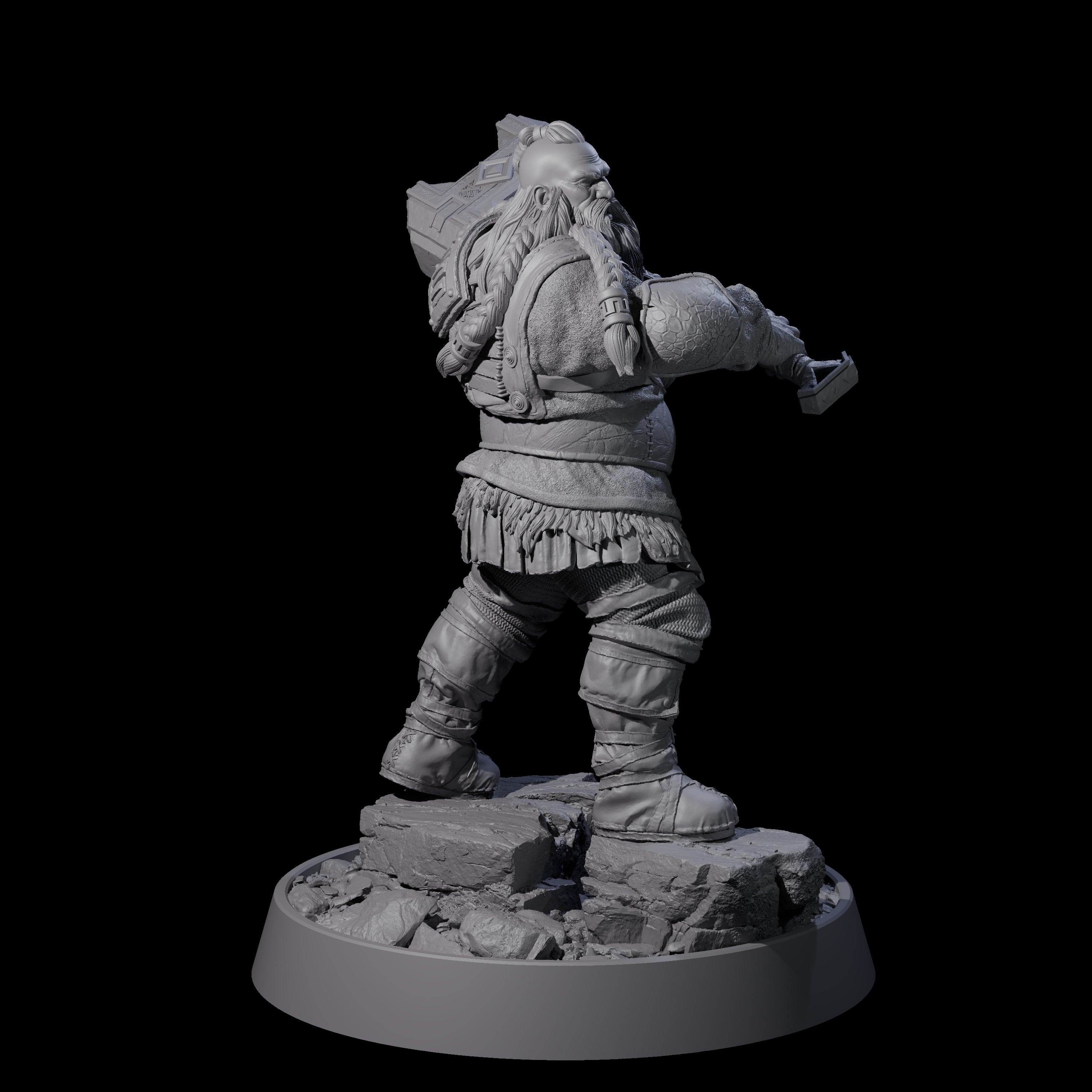 Veteran Viking Warrior F Miniature for Dungeons and Dragons, Pathfinder or other TTRPGs