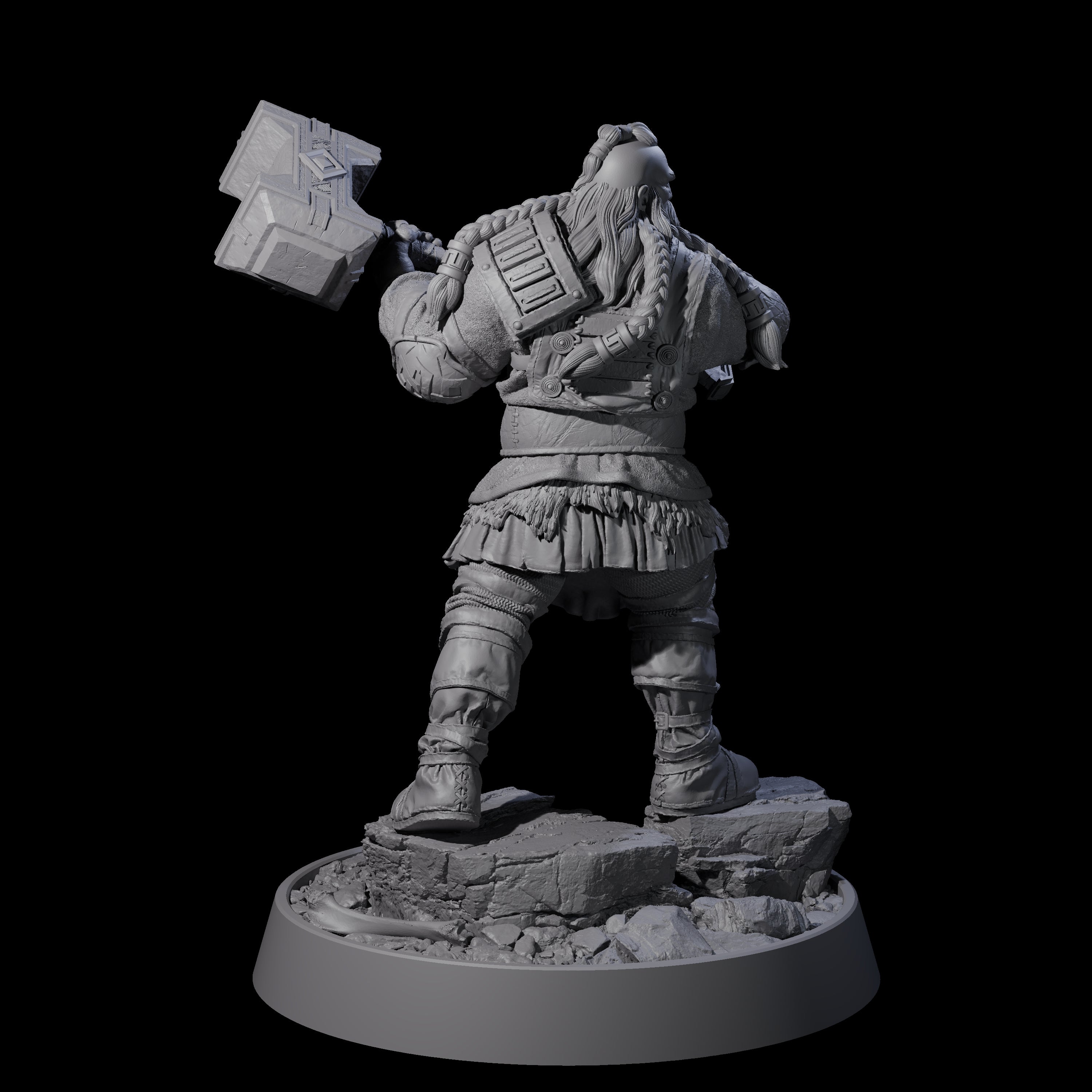 Veteran Viking Warrior F Miniature for Dungeons and Dragons, Pathfinder or other TTRPGs