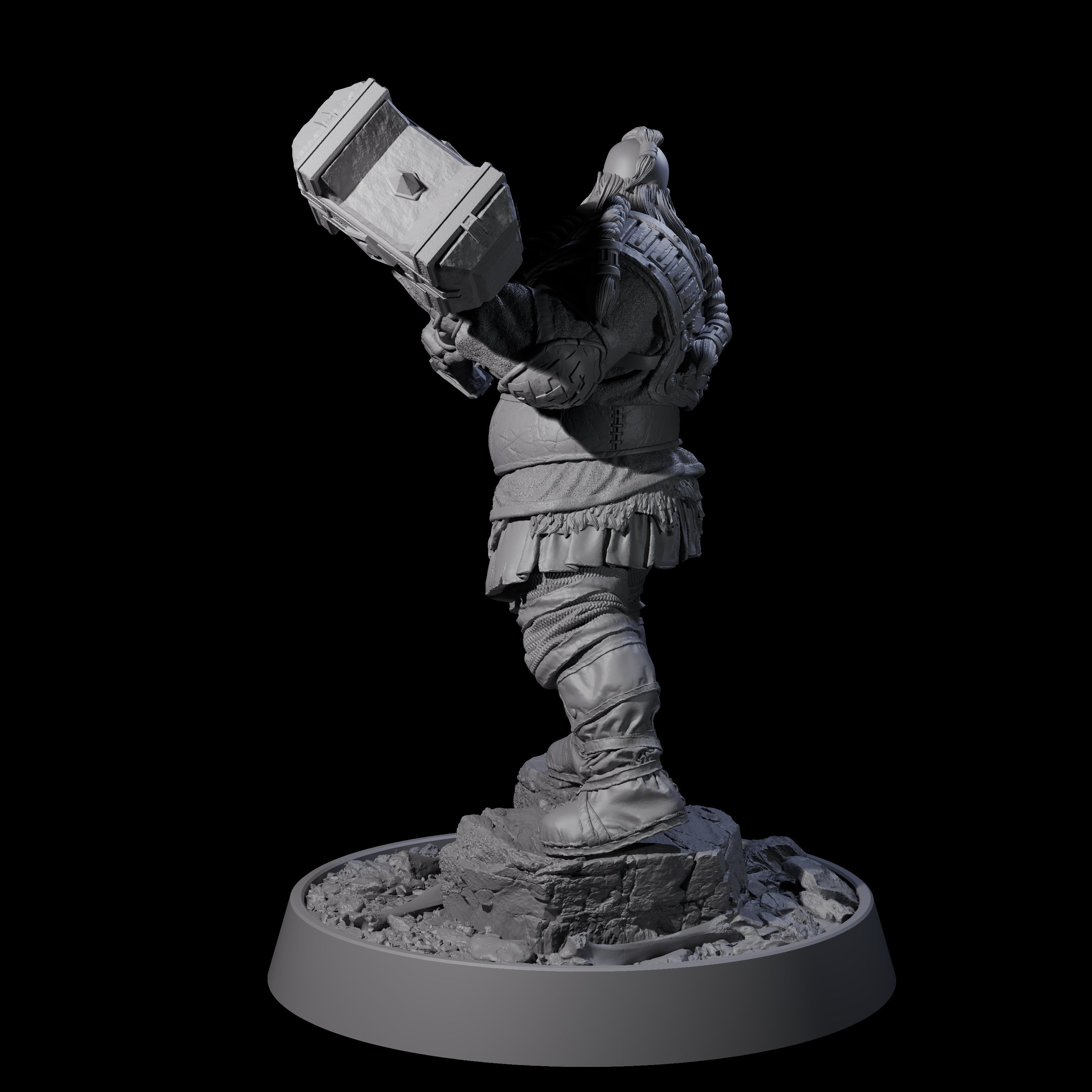 Veteran Viking Warrior F Miniature for Dungeons and Dragons, Pathfinder or other TTRPGs