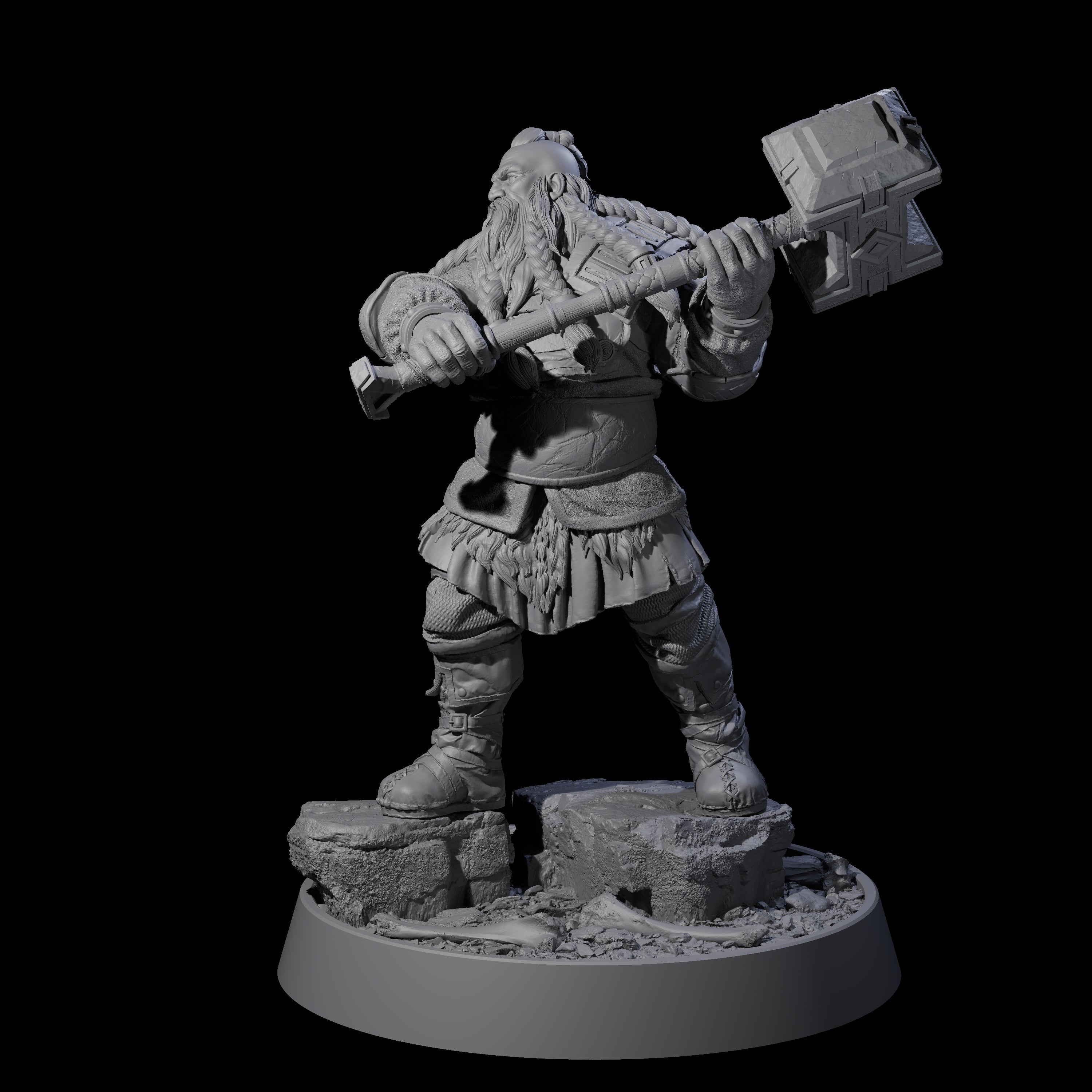 Veteran Viking Warrior F Miniature for Dungeons and Dragons, Pathfinder or other TTRPGs