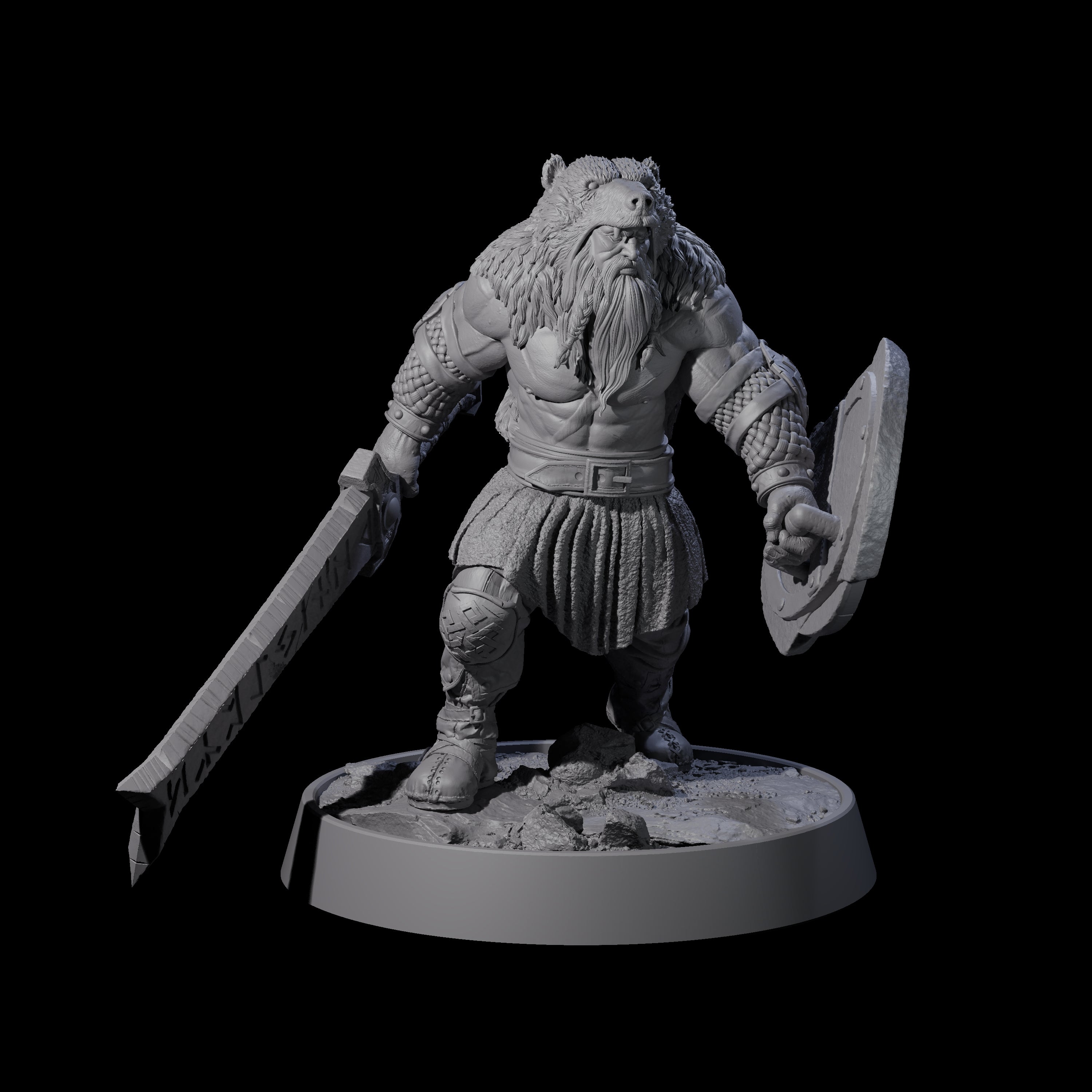 Veteran Viking Warrior H Miniature for Dungeons and Dragons, Pathfinder or other TTRPGs