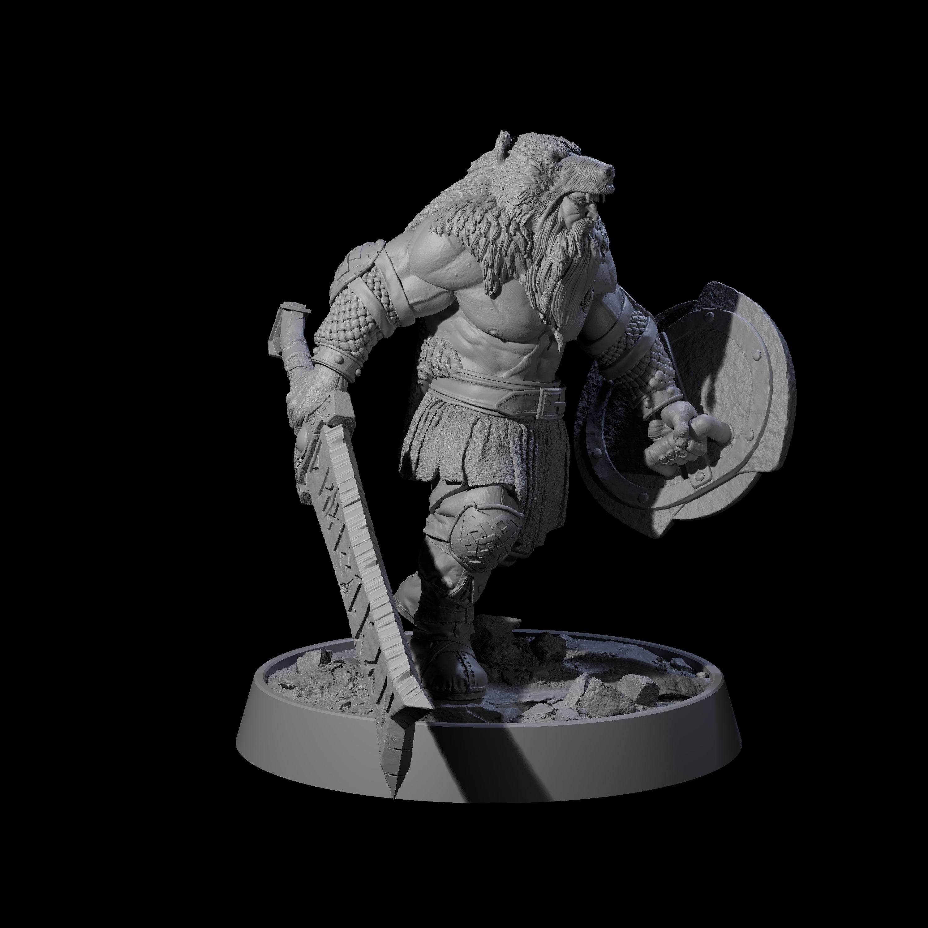 Veteran Viking Warrior H Miniature for Dungeons and Dragons, Pathfinder or other TTRPGs