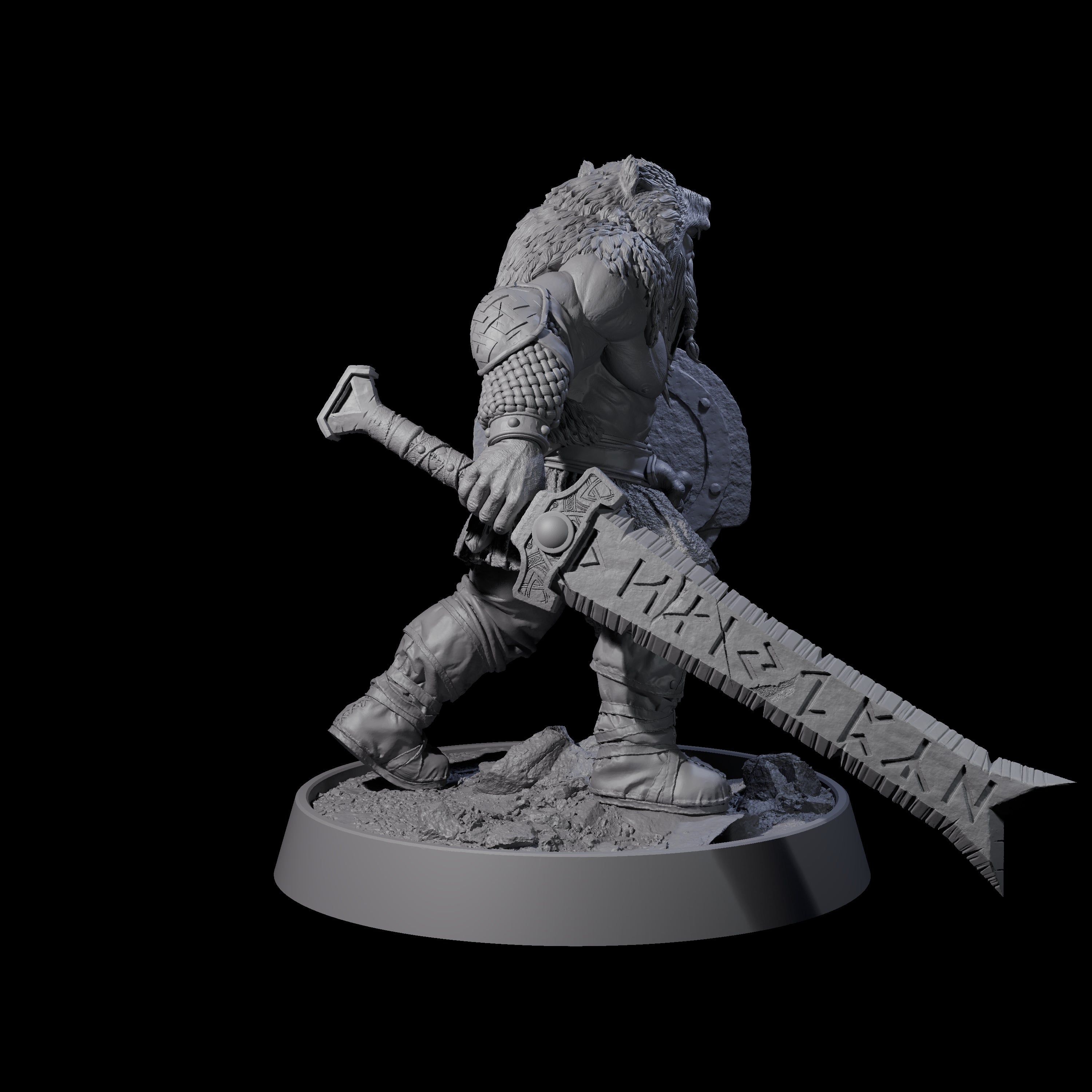 Veteran Viking Warrior H Miniature for Dungeons and Dragons, Pathfinder or other TTRPGs