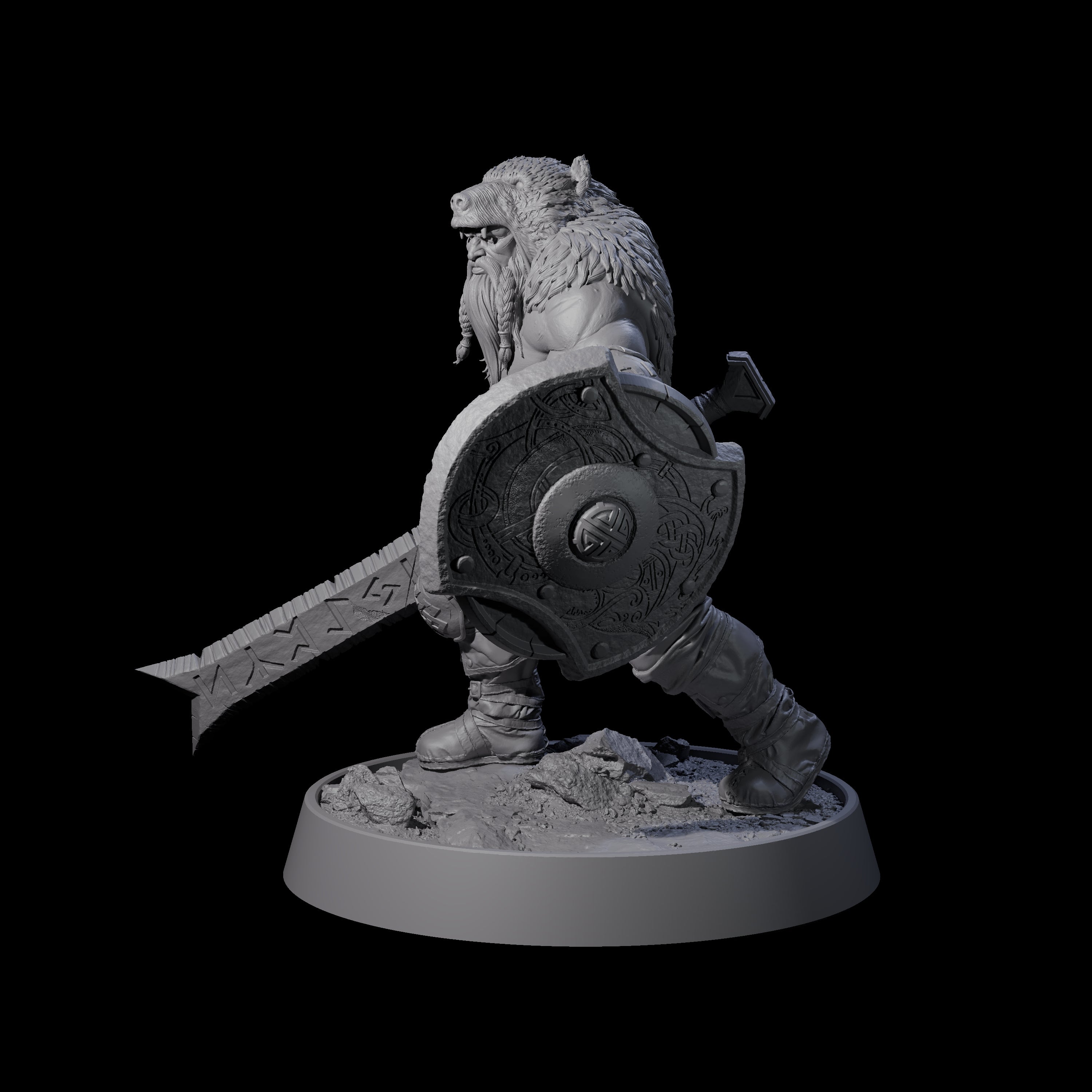 Veteran Viking Warrior H Miniature for Dungeons and Dragons, Pathfinder or other TTRPGs