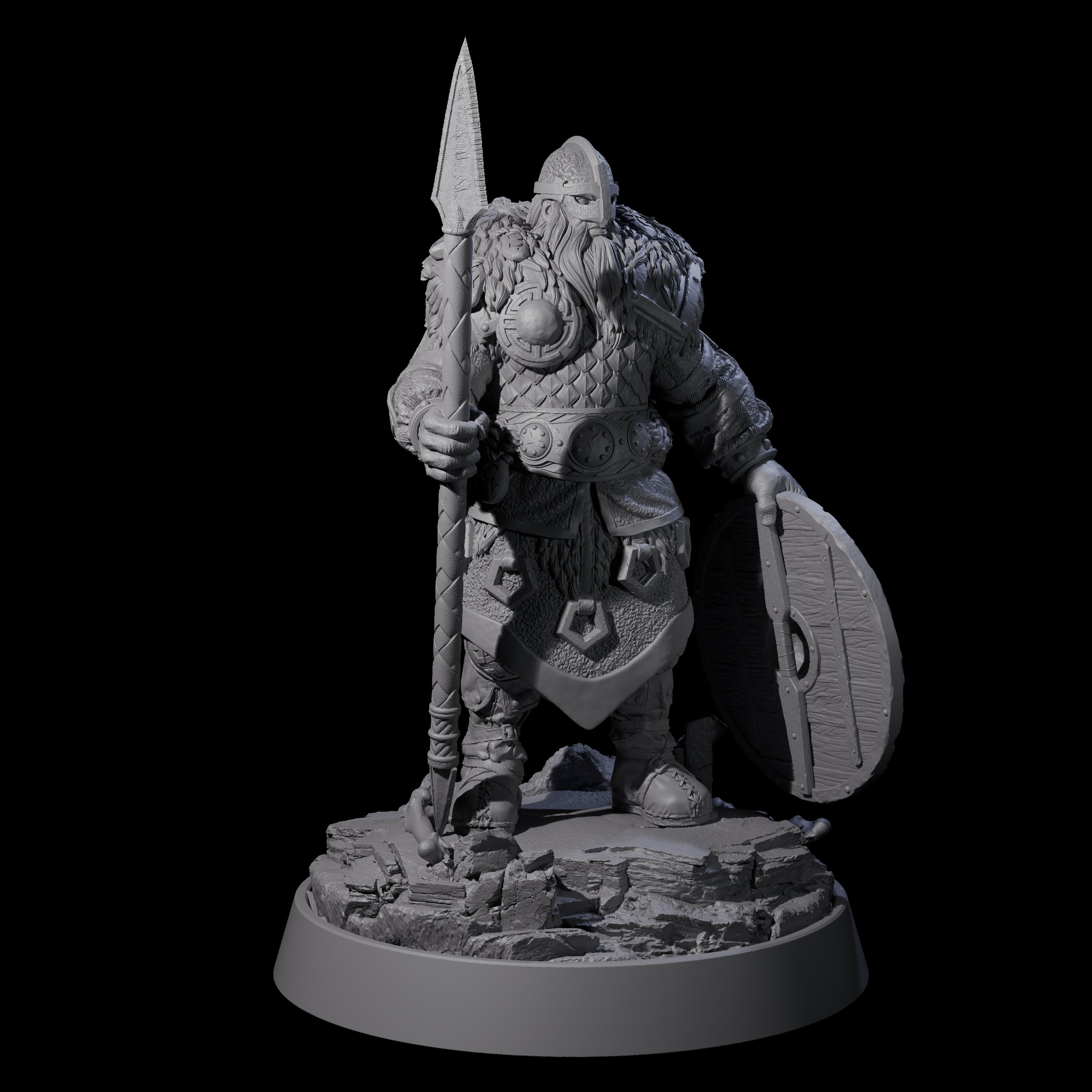 Veteran Viking Warrior I Miniature for Dungeons and Dragons, Pathfinder or other TTRPGs