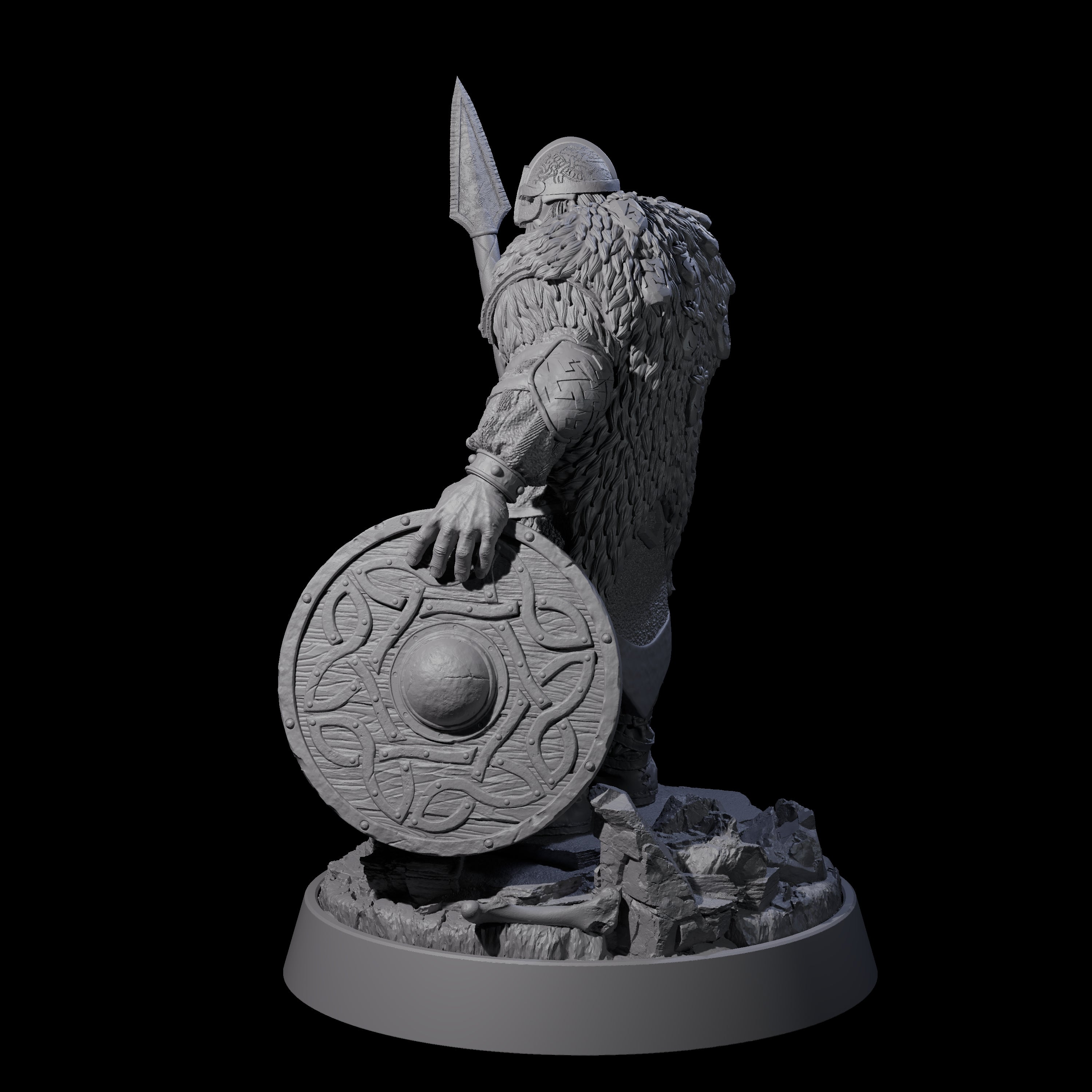 Veteran Viking Warrior I Miniature for Dungeons and Dragons, Pathfinder or other TTRPGs