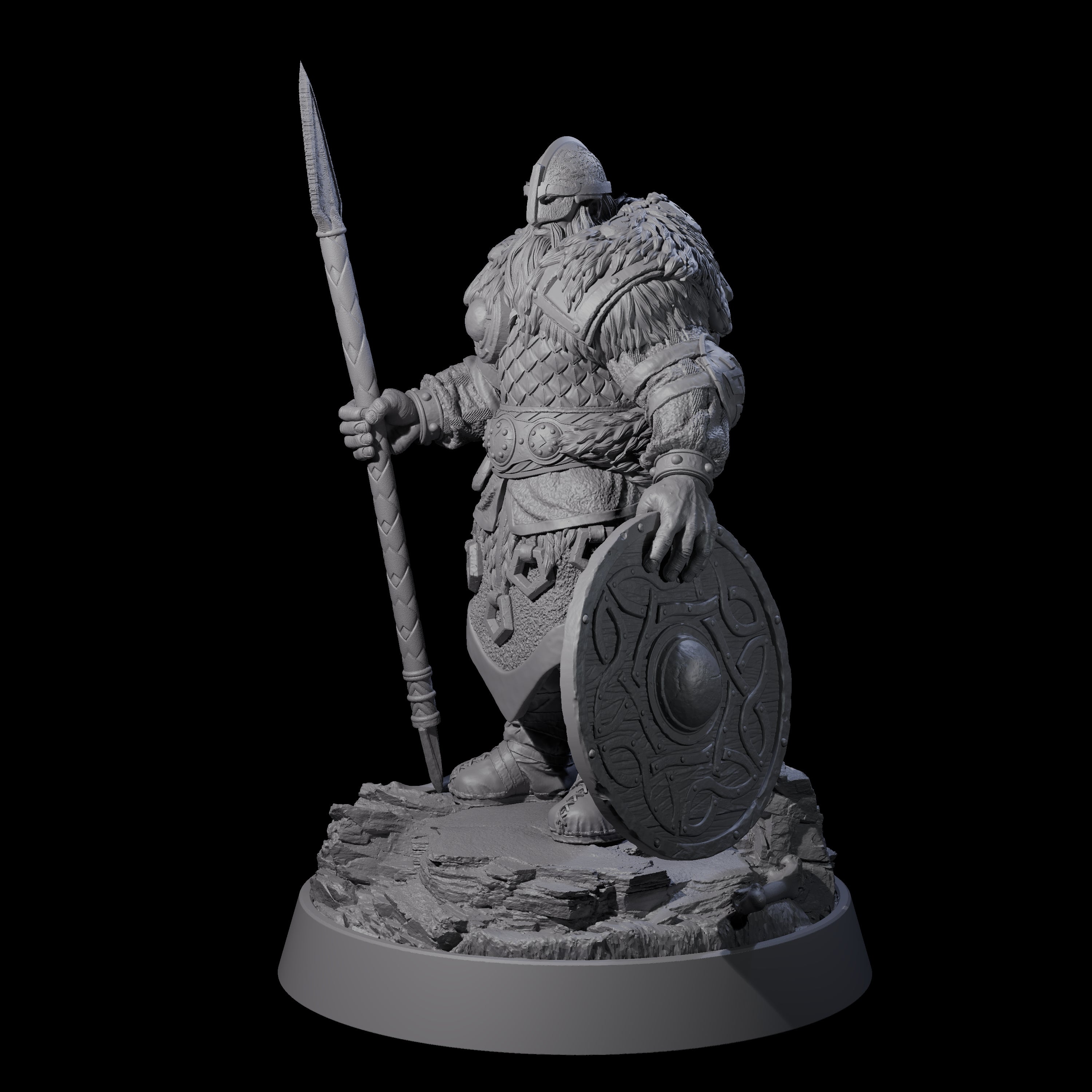 Veteran Viking Warrior I Miniature for Dungeons and Dragons, Pathfinder or other TTRPGs