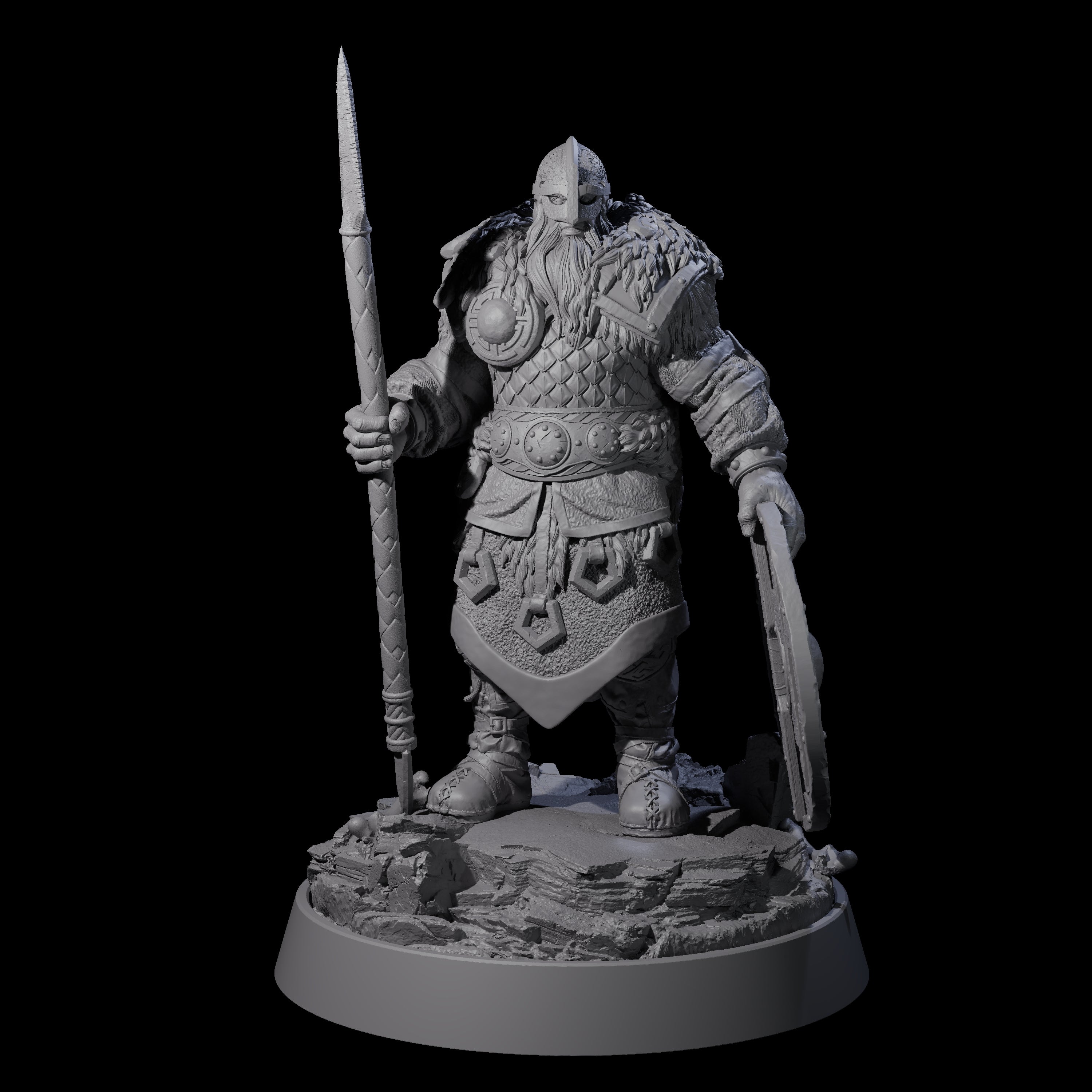 Veteran Viking Warrior I Miniature for Dungeons and Dragons, Pathfinder or other TTRPGs