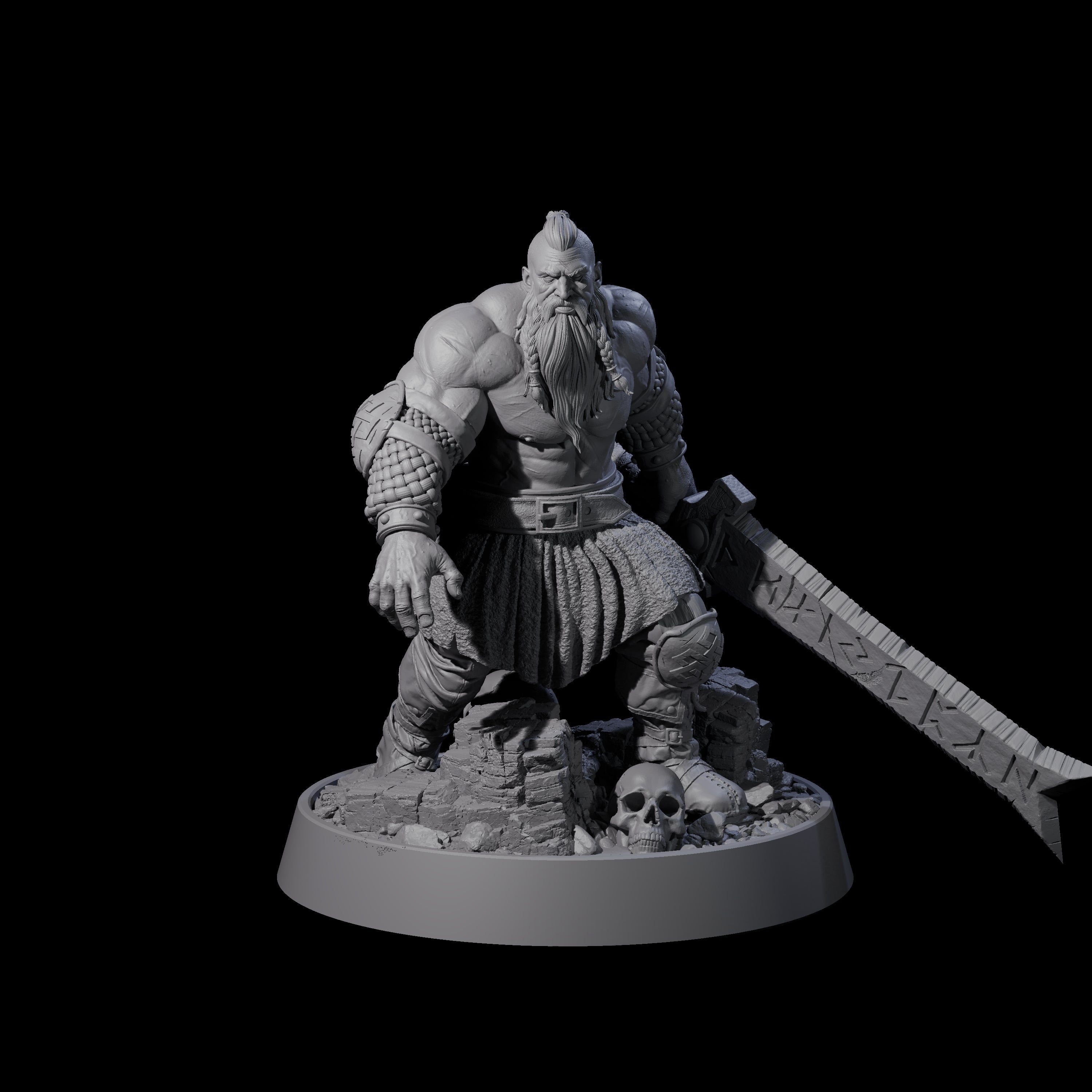 Veteran Viking Warrior J Miniature for Dungeons and Dragons, Pathfinder or other TTRPGs