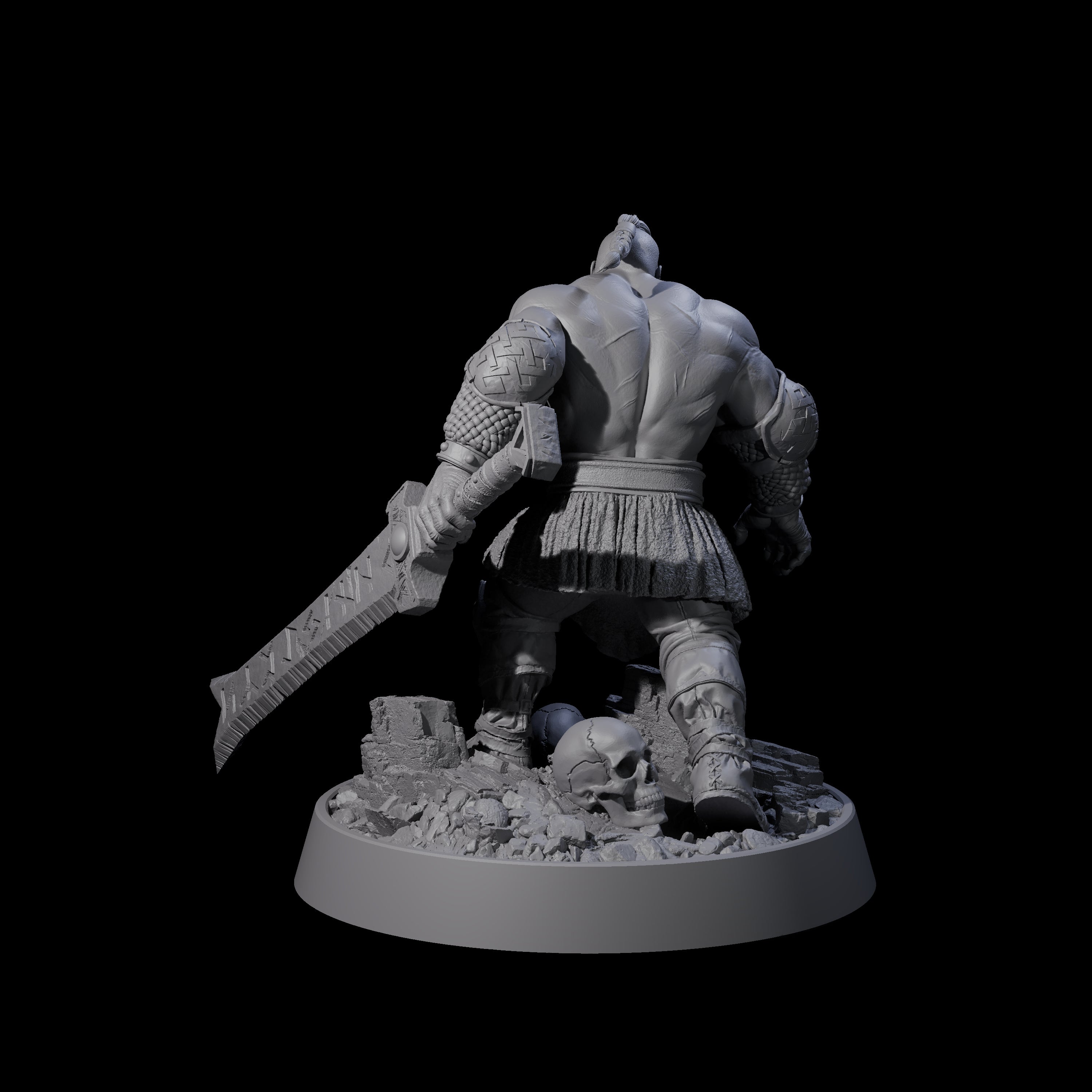 Veteran Viking Warrior J Miniature for Dungeons and Dragons, Pathfinder or other TTRPGs