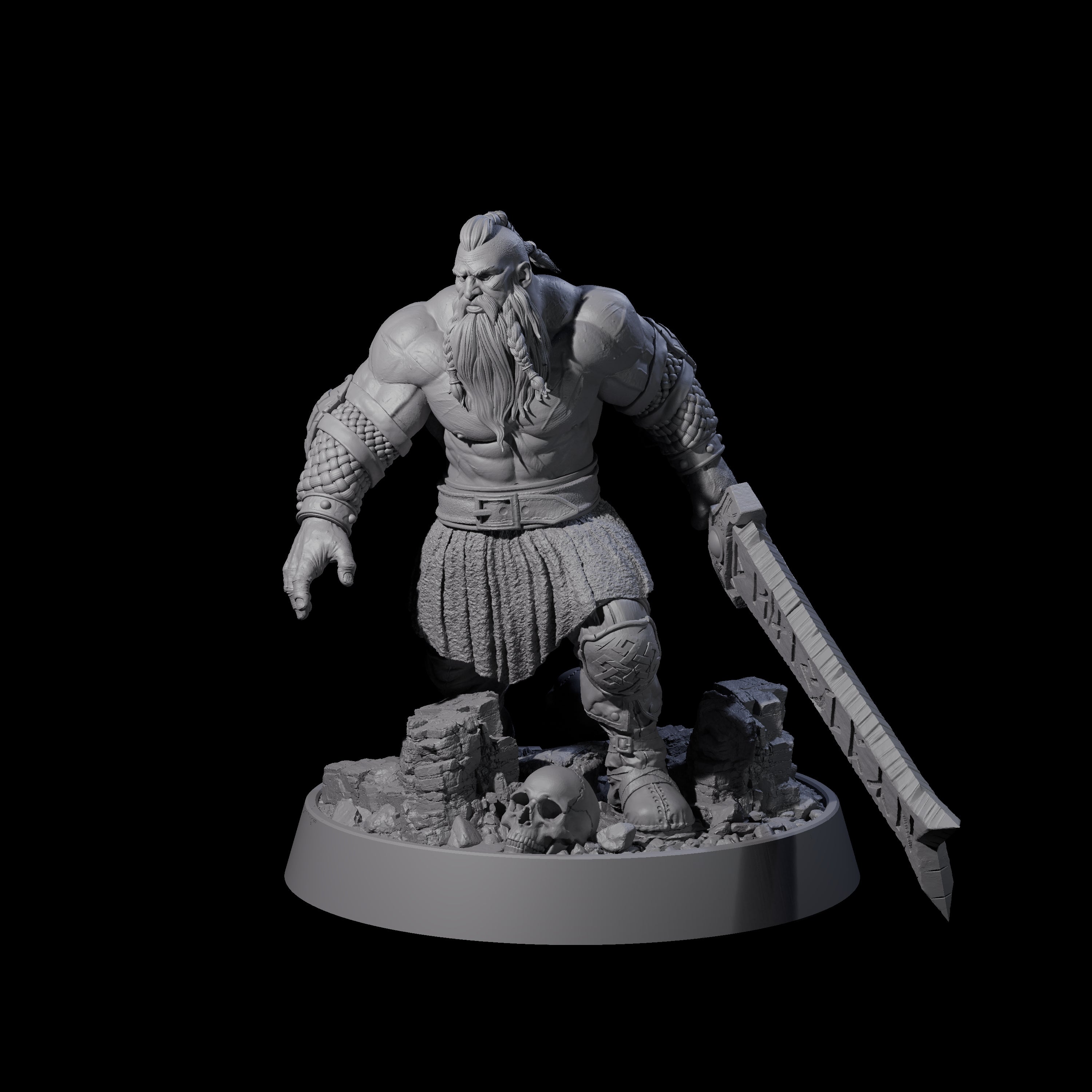 Veteran Viking Warrior J Miniature for Dungeons and Dragons, Pathfinder or other TTRPGs