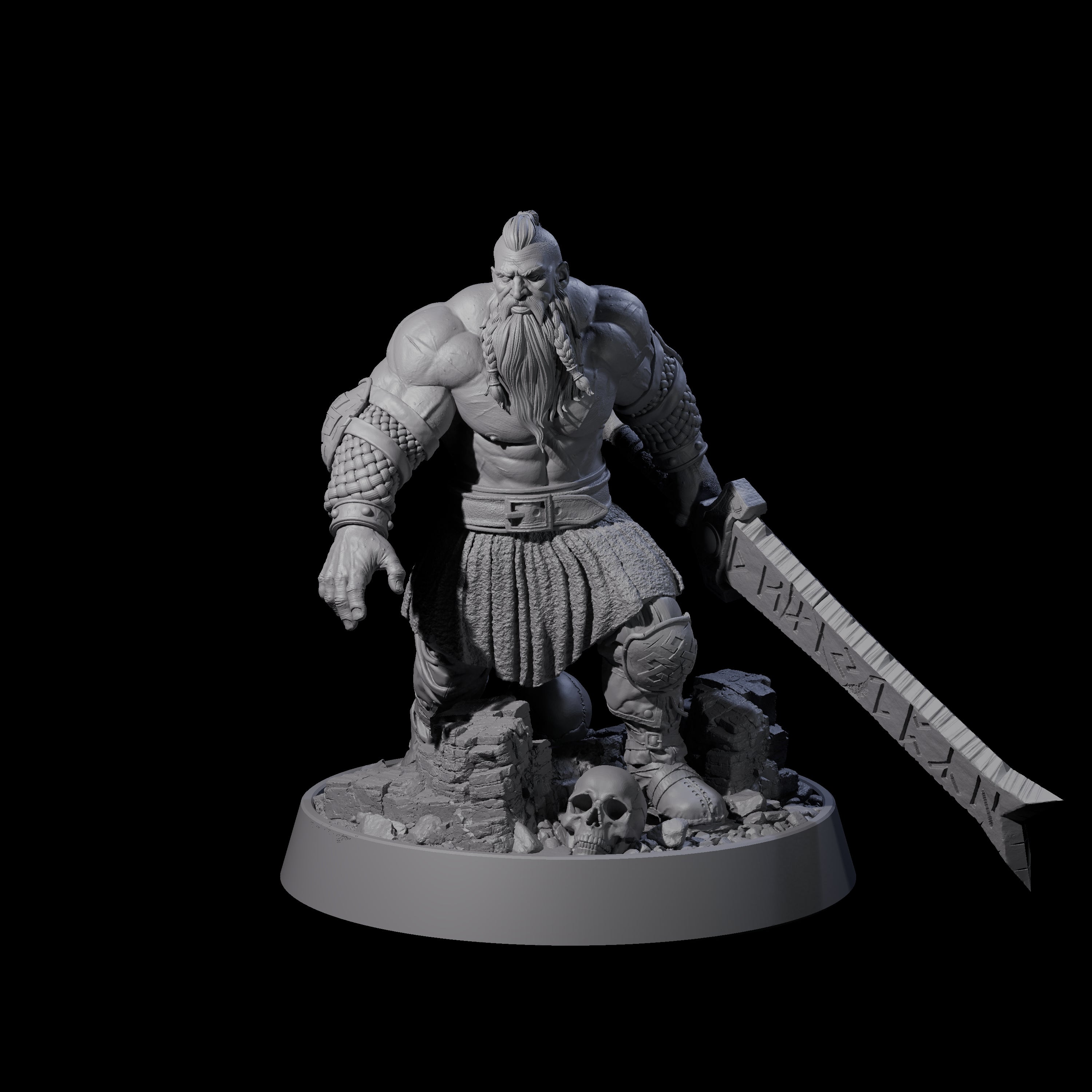 Veteran Viking Warrior J Miniature for Dungeons and Dragons, Pathfinder or other TTRPGs