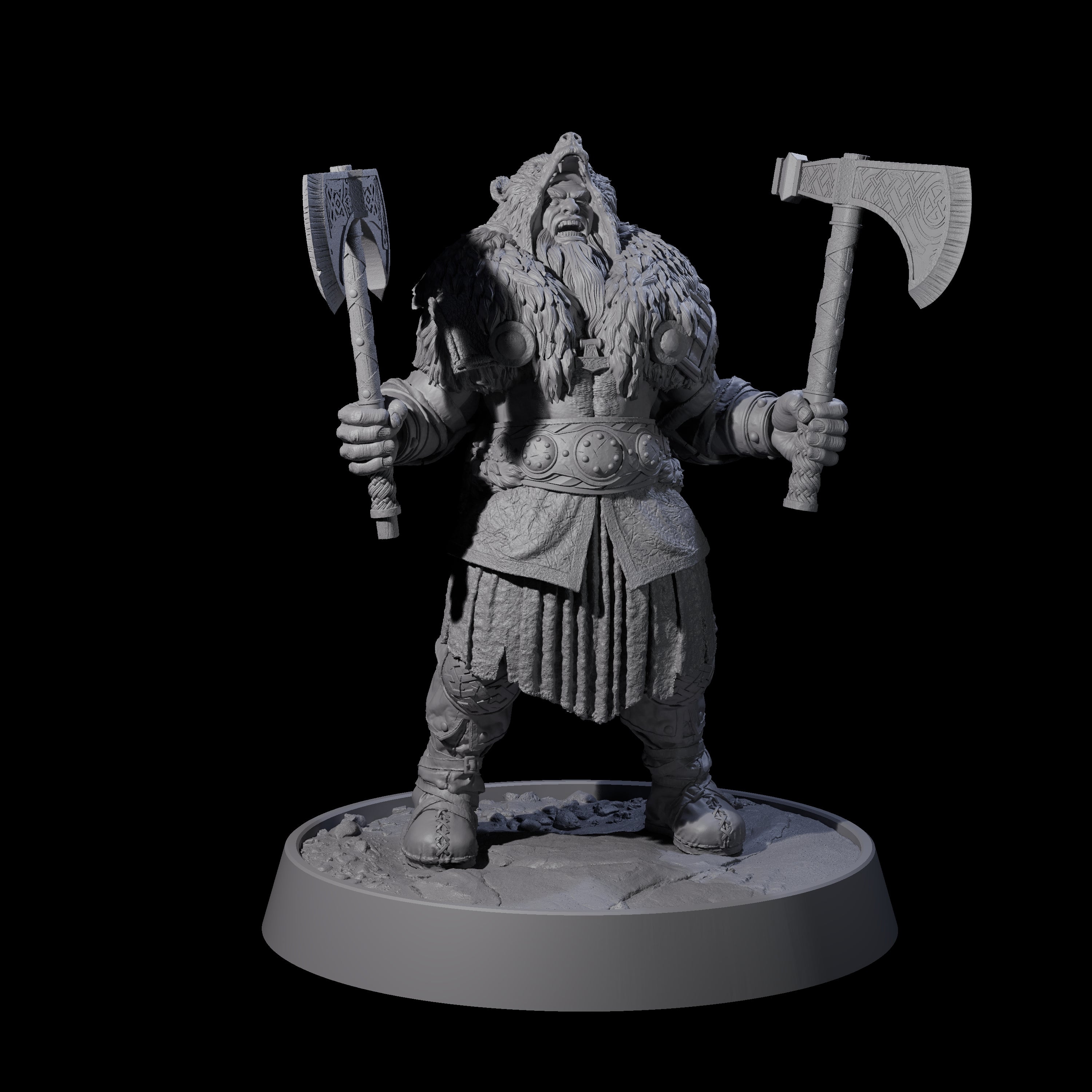 Veteran Viking Warrior K Miniature for Dungeons and Dragons, Pathfinder or other TTRPGs