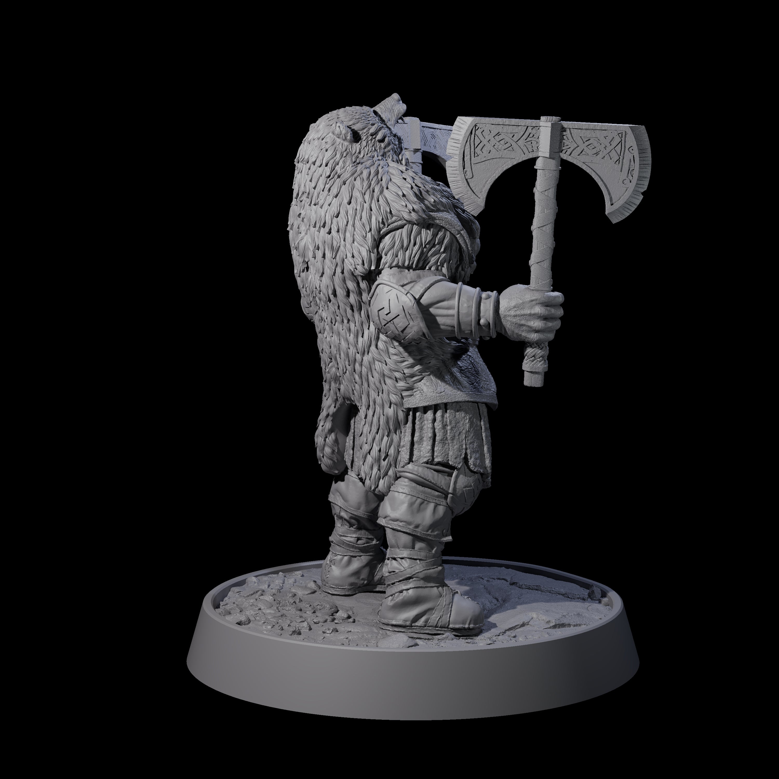 Veteran Viking Warrior K Miniature for Dungeons and Dragons, Pathfinder or other TTRPGs