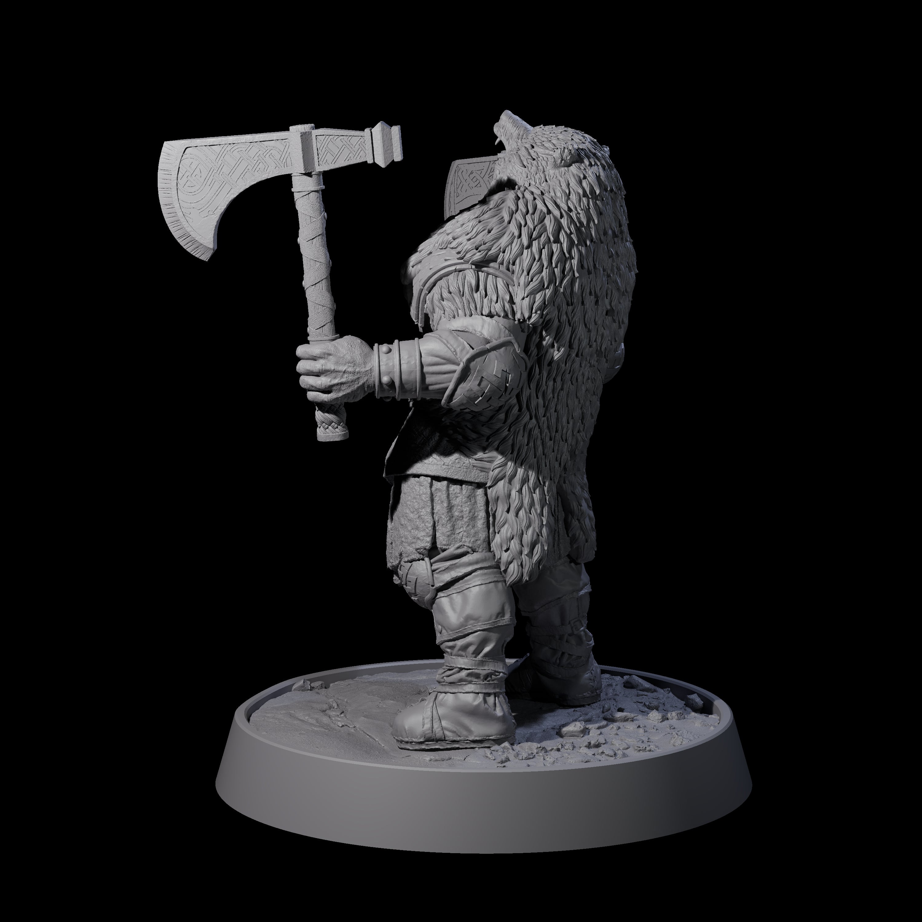 Veteran Viking Warrior K Miniature for Dungeons and Dragons, Pathfinder or other TTRPGs