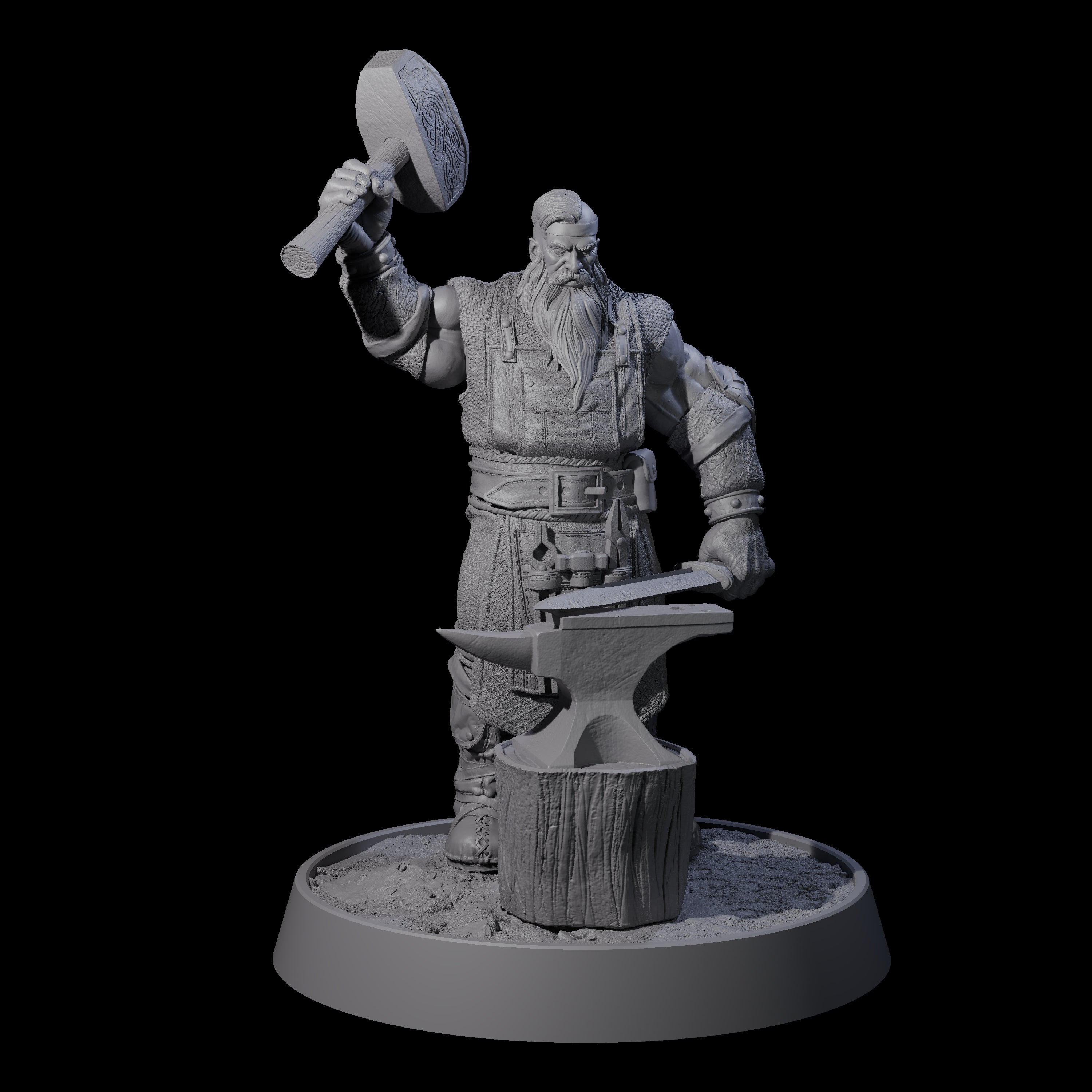 Veteran Viking Warrior L Miniature for Dungeons and Dragons, Pathfinder or other TTRPGs