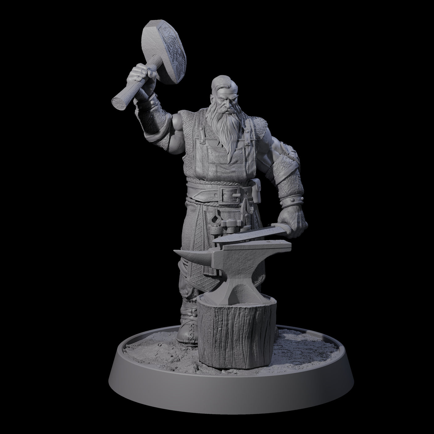 Veteran Viking Warrior L Miniature for Dungeons and Dragons, Pathfinder or other TTRPGs