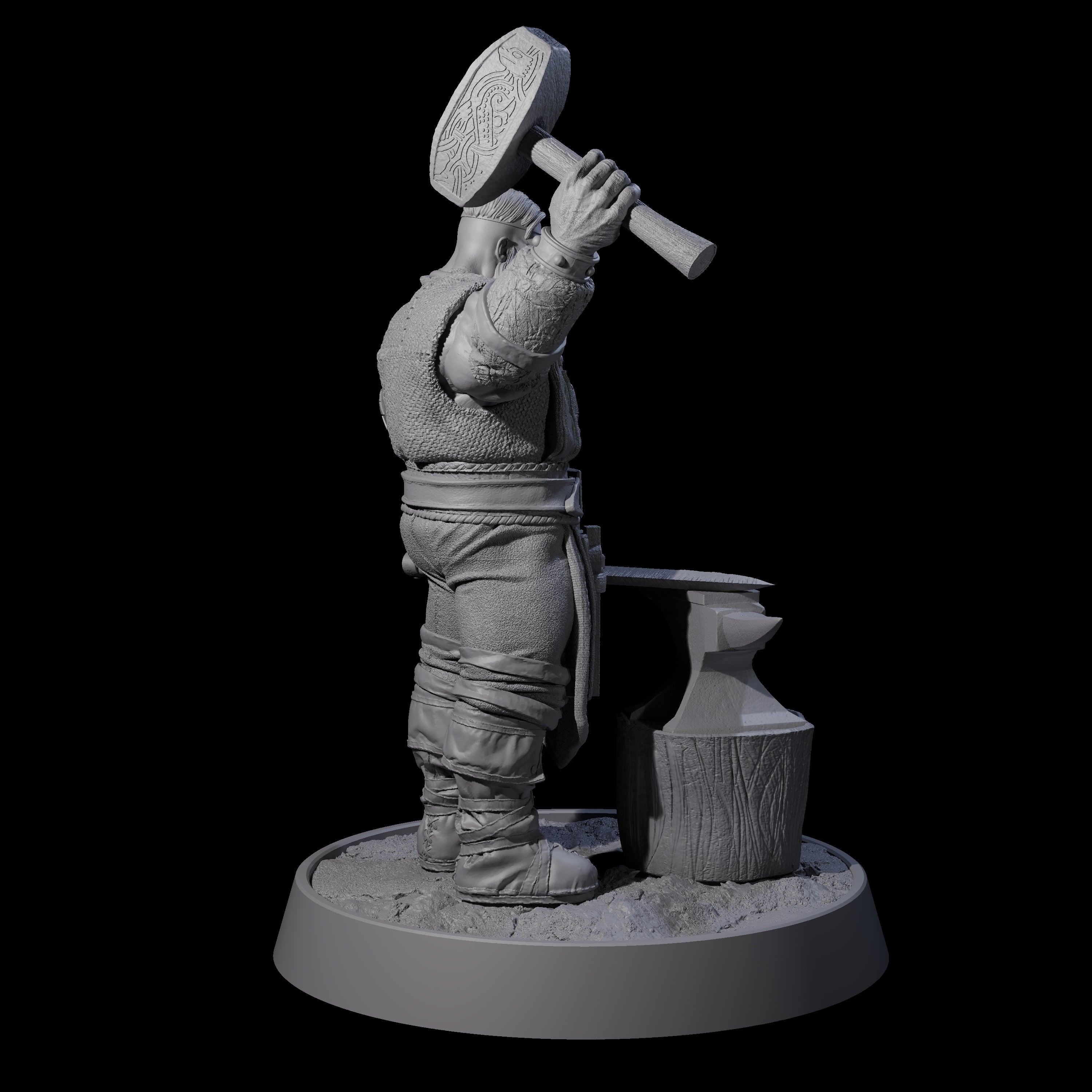 Veteran Viking Warrior L Miniature for Dungeons and Dragons, Pathfinder or other TTRPGs