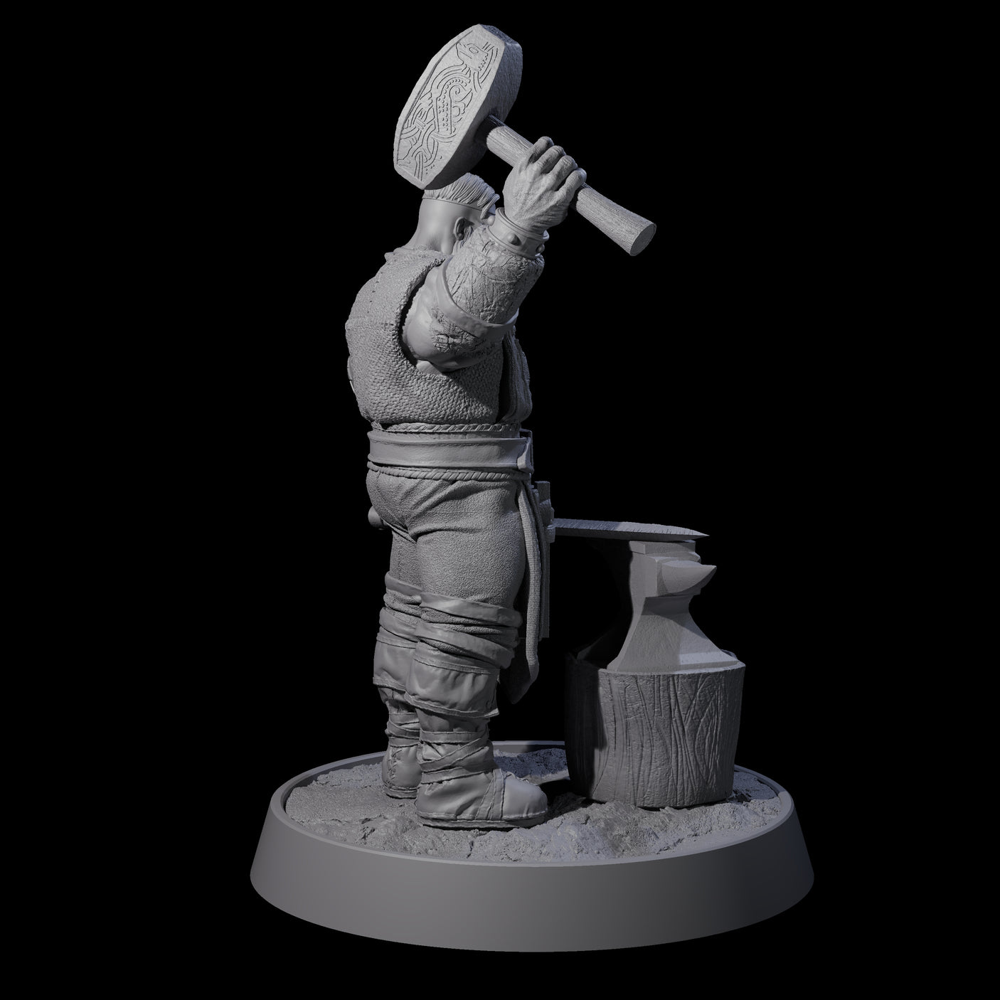 Veteran Viking Warrior L Miniature for Dungeons and Dragons, Pathfinder or other TTRPGs
