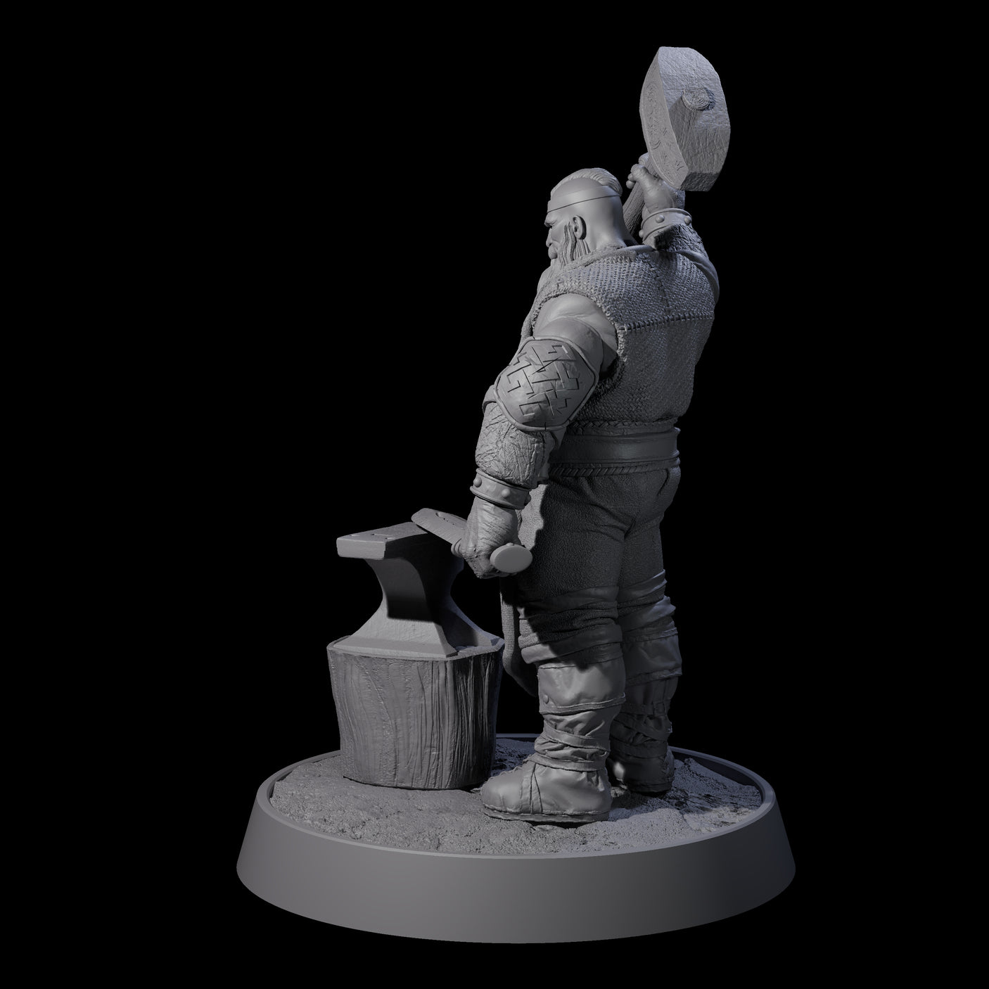 Veteran Viking Warrior L Miniature for Dungeons and Dragons, Pathfinder or other TTRPGs