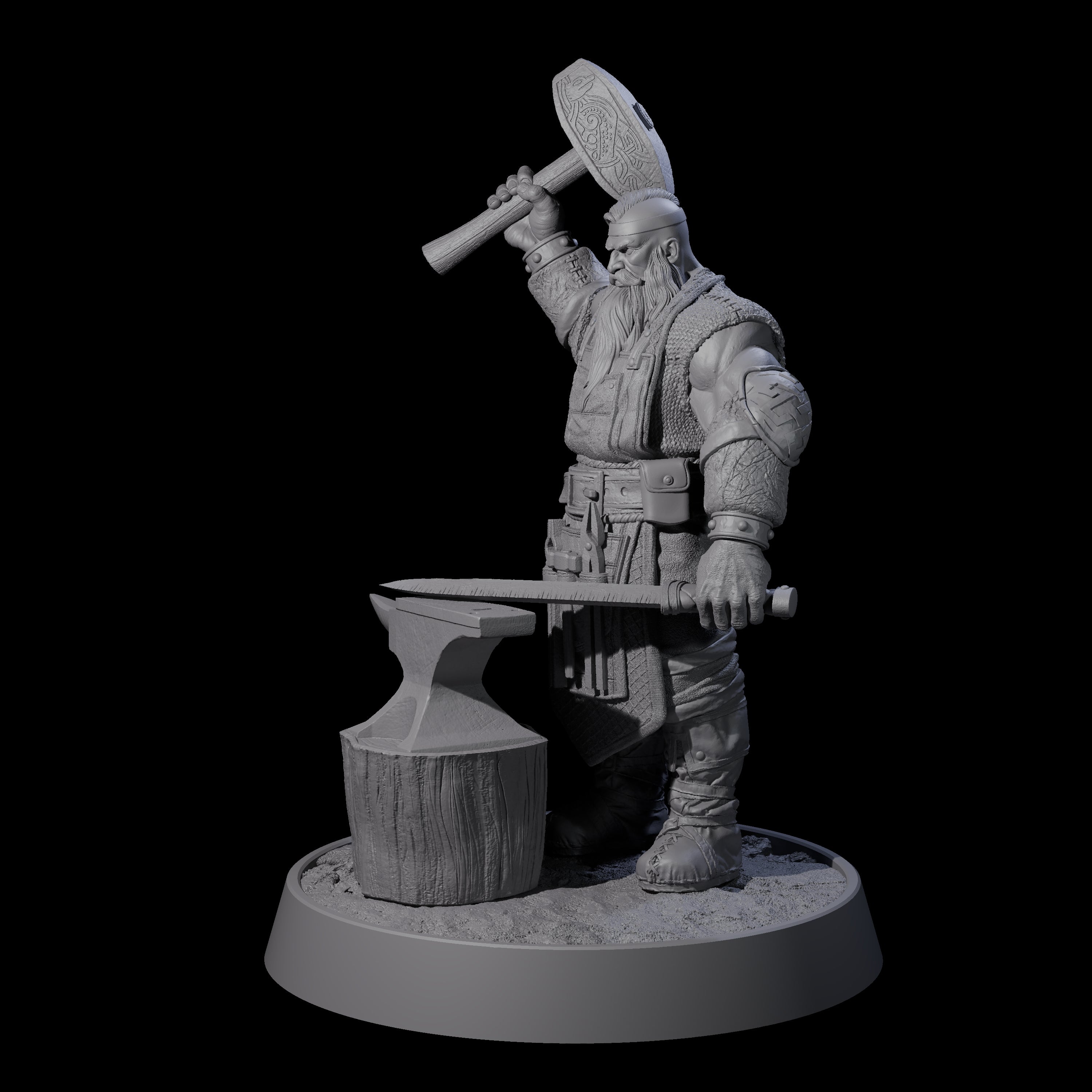 Veteran Viking Warrior L Miniature for Dungeons and Dragons, Pathfinder or other TTRPGs
