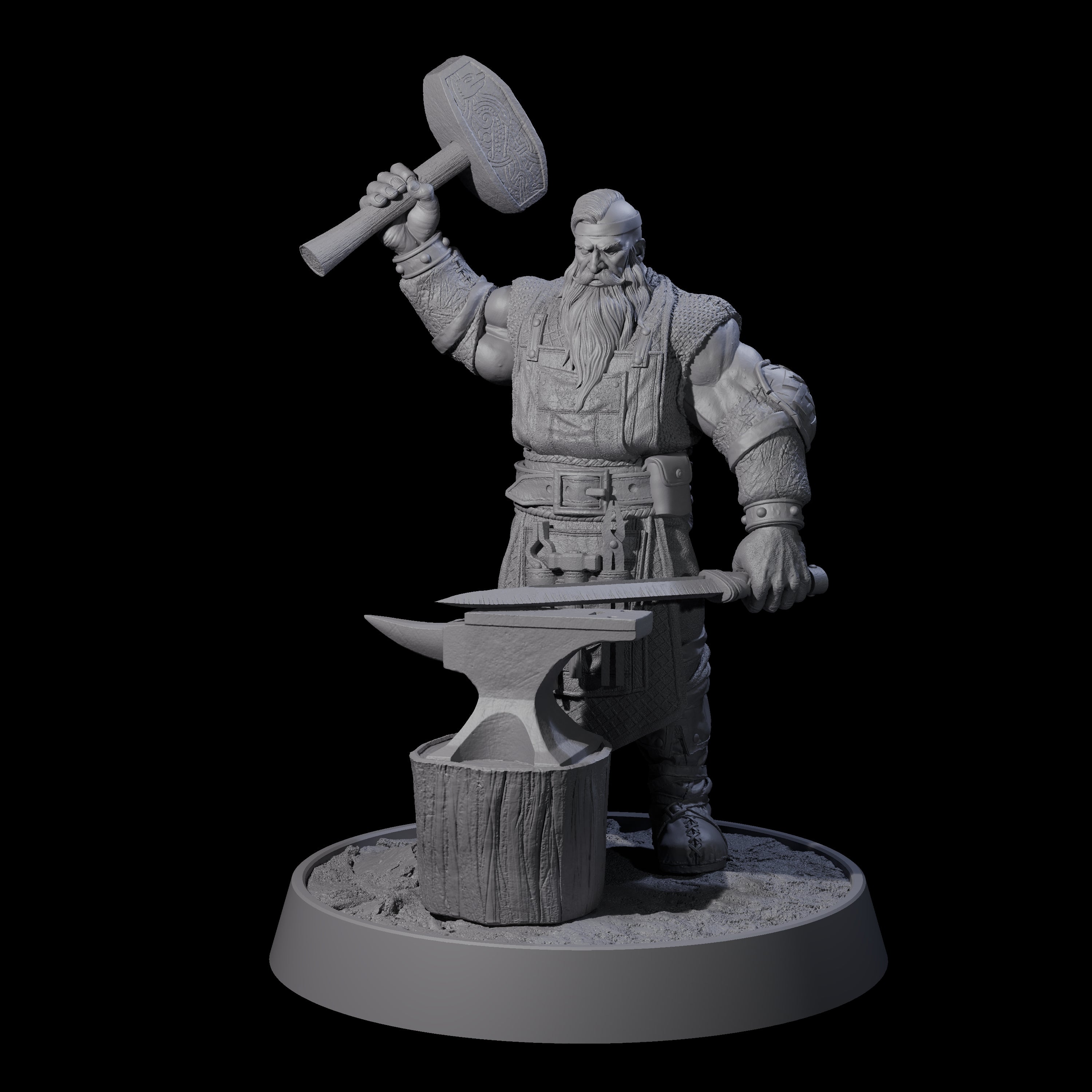 Veteran Viking Warrior L Miniature for Dungeons and Dragons, Pathfinder or other TTRPGs