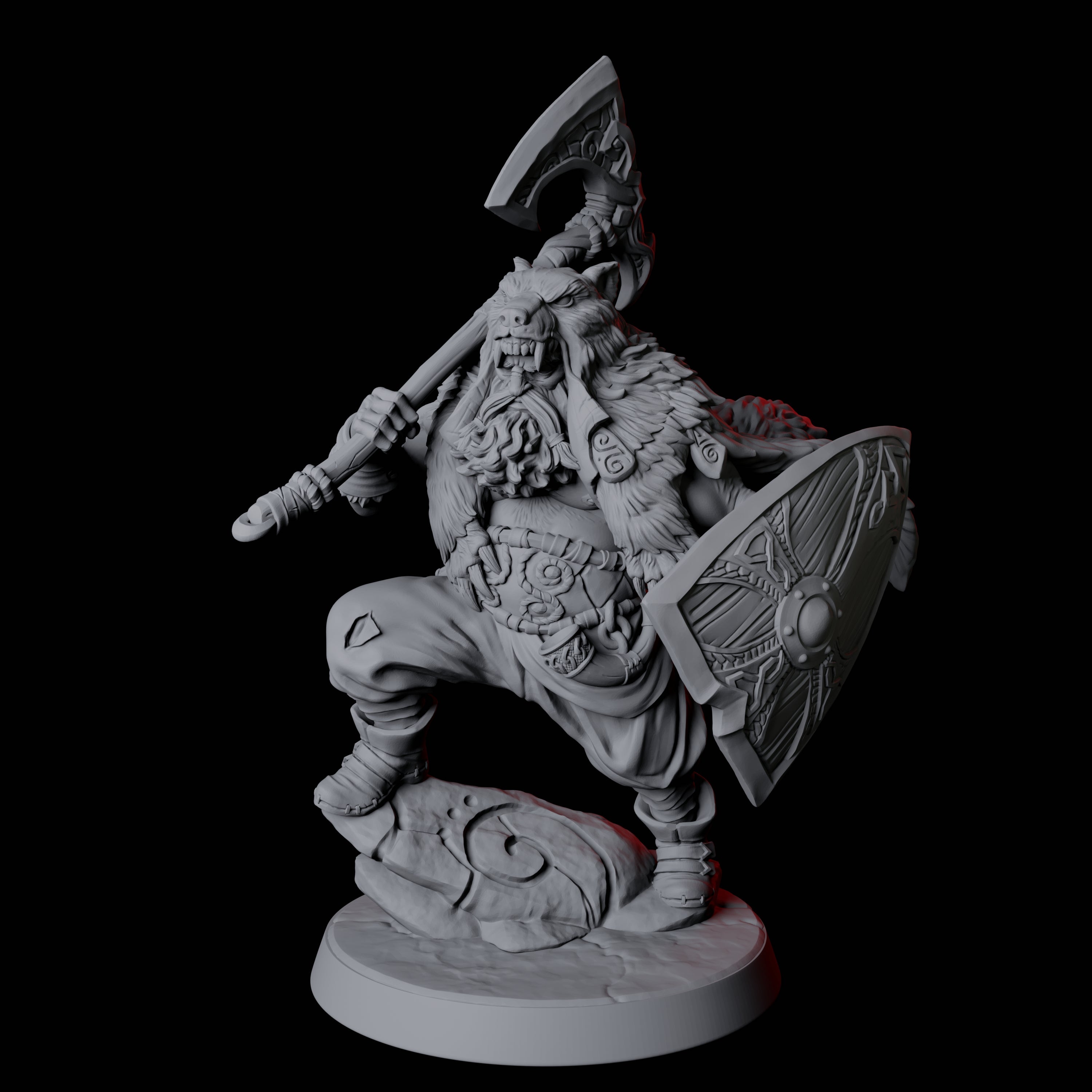 Victorious Northman Barbarian Chief Miniature for Dungeons and Dragons, Pathfinder or other TTRPGs