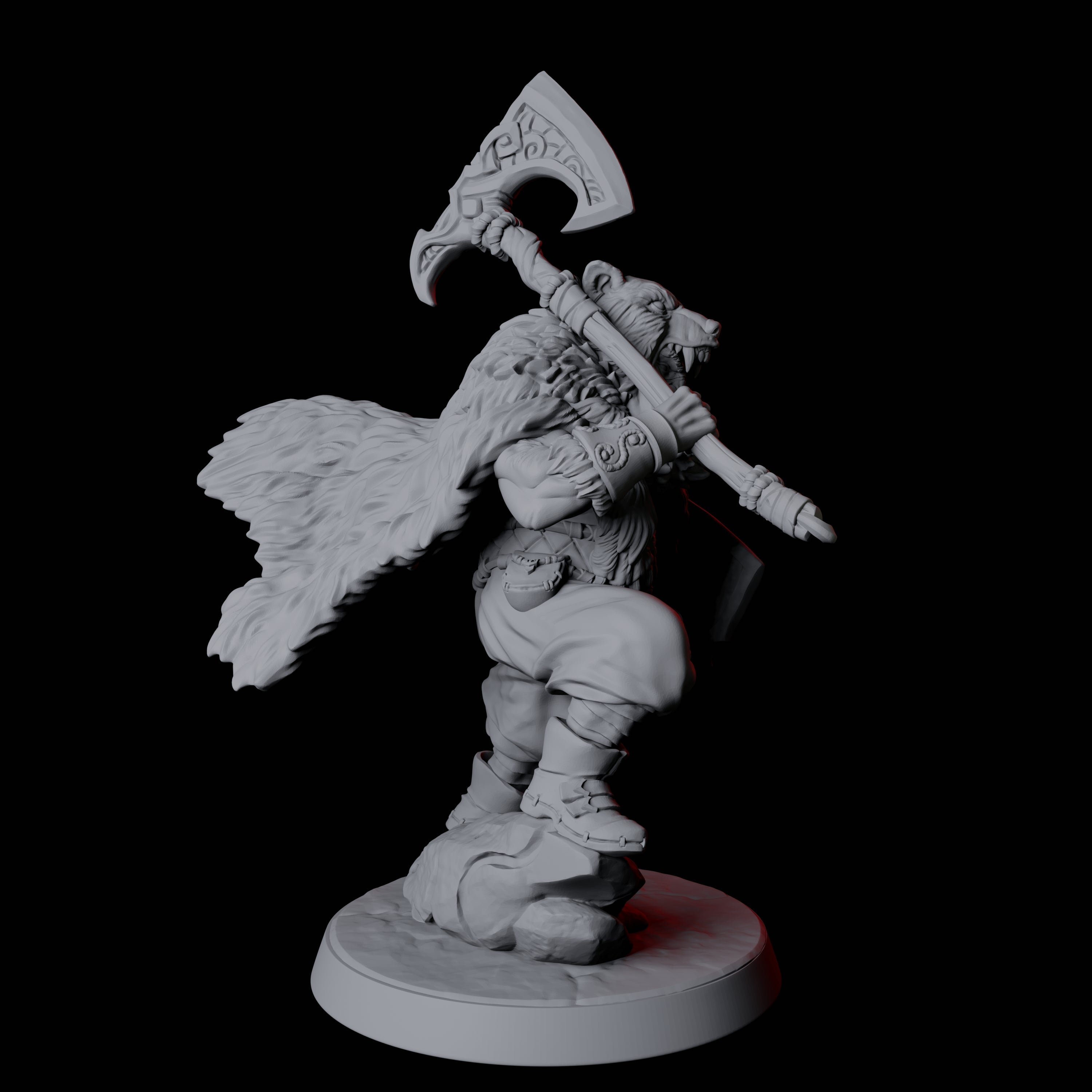 Victorious Northman Barbarian Chief Miniature for Dungeons and Dragons, Pathfinder or other TTRPGs