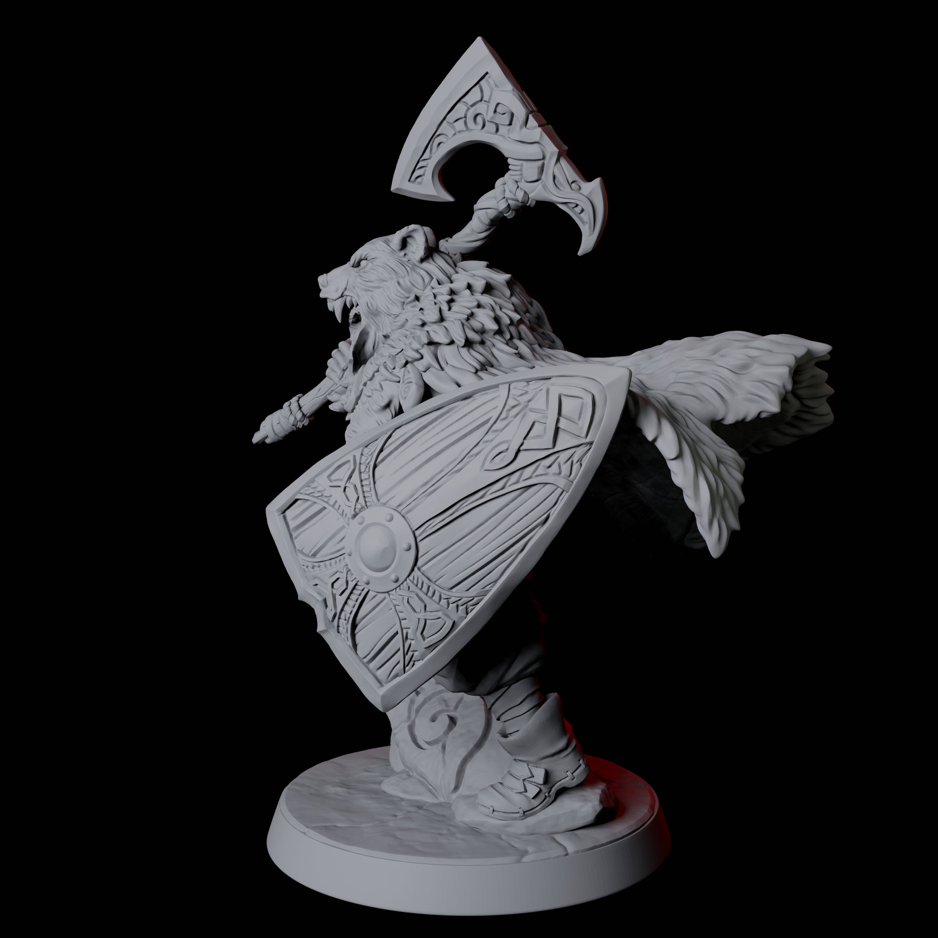 Victorious Northman Barbarian Chief Miniature for Dungeons and Dragons, Pathfinder or other TTRPGs