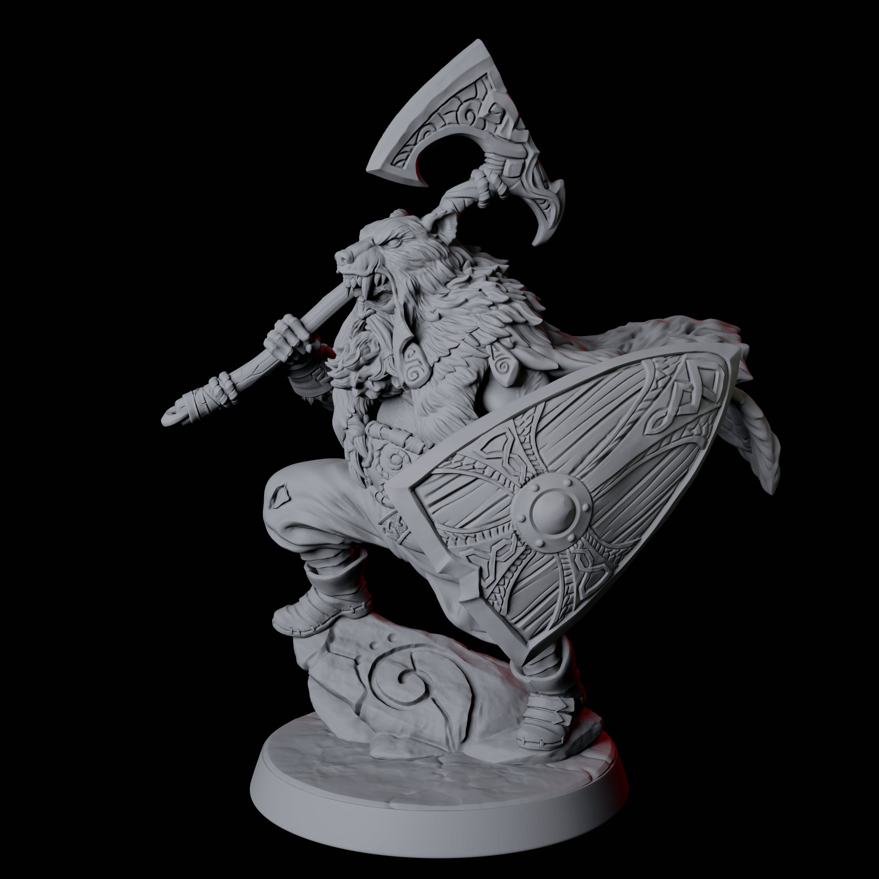 Victorious Northman Barbarian Chief Miniature for Dungeons and Dragons, Pathfinder or other TTRPGs