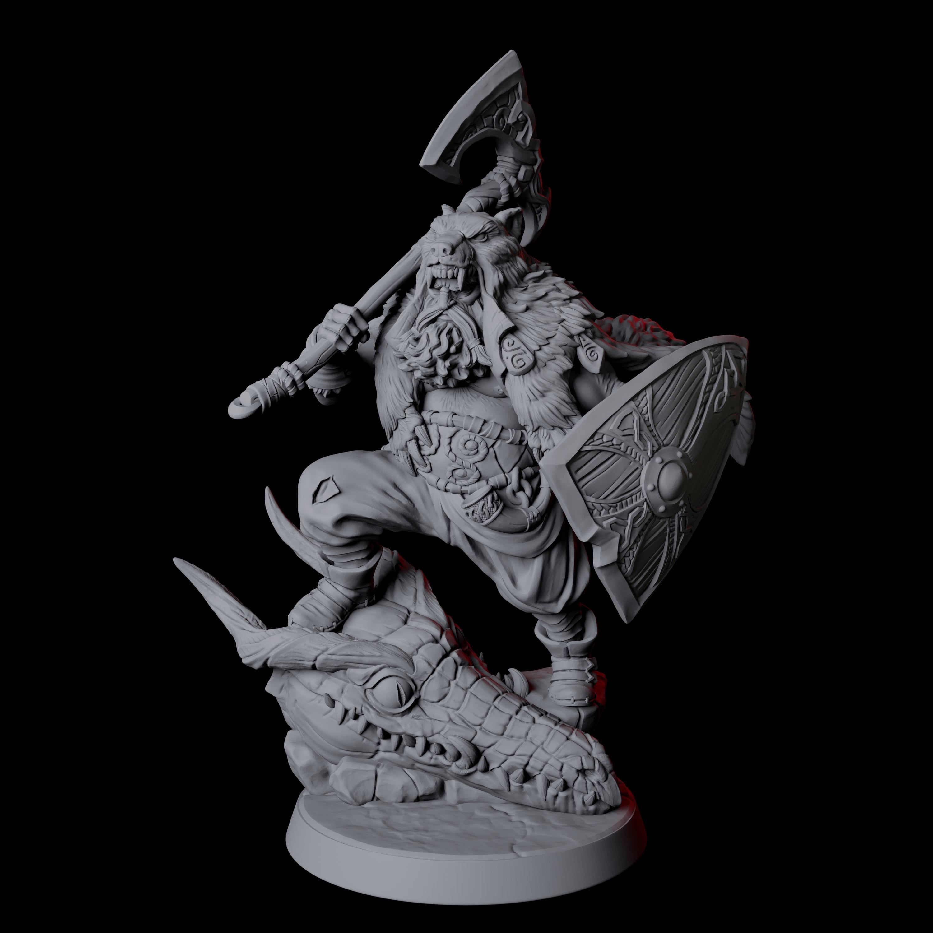 Victorious Northman Barbarian Chief Miniature for Dungeons and Dragons, Pathfinder or other TTRPGs