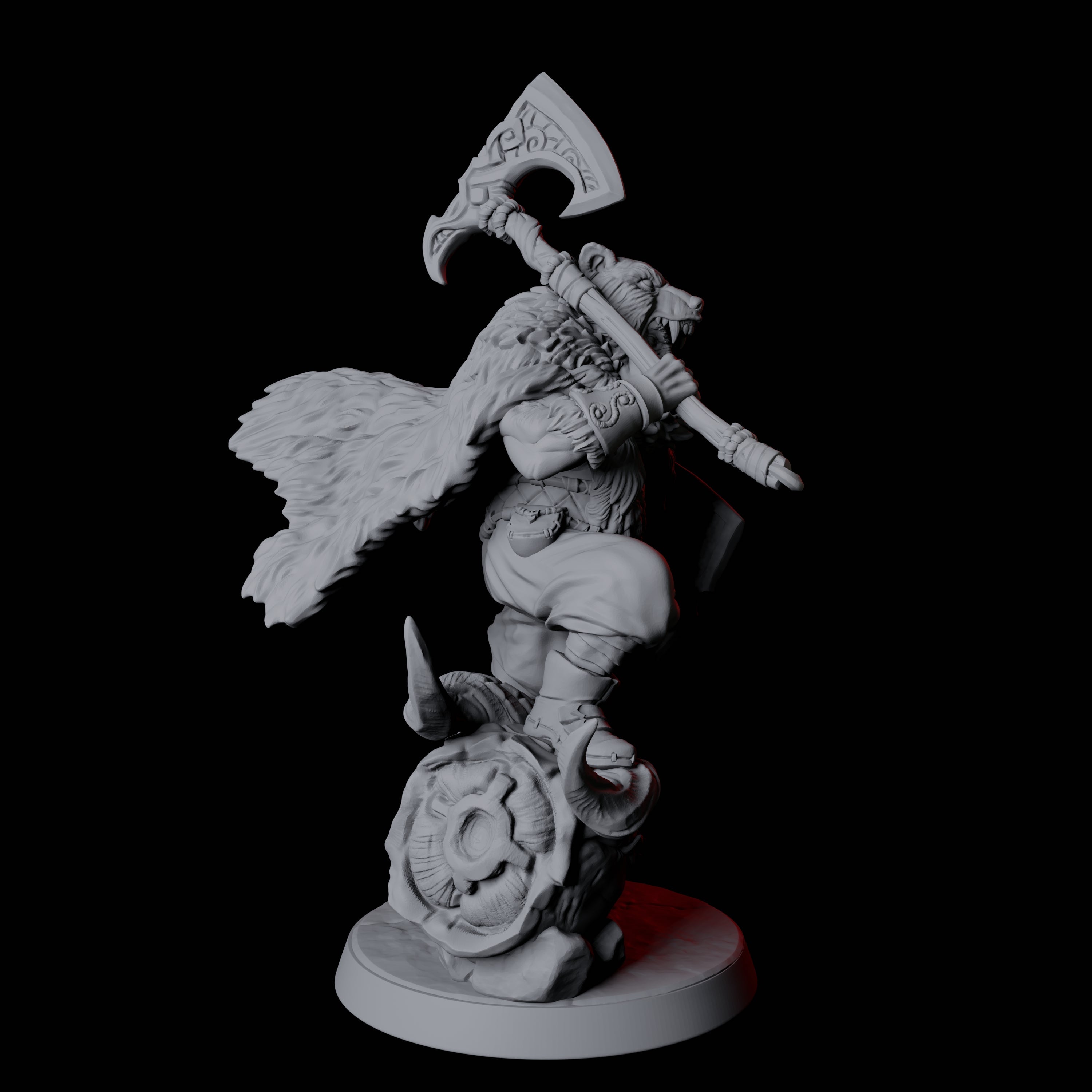 Victorious Northman Barbarian Chief Miniature for Dungeons and Dragons, Pathfinder or other TTRPGs